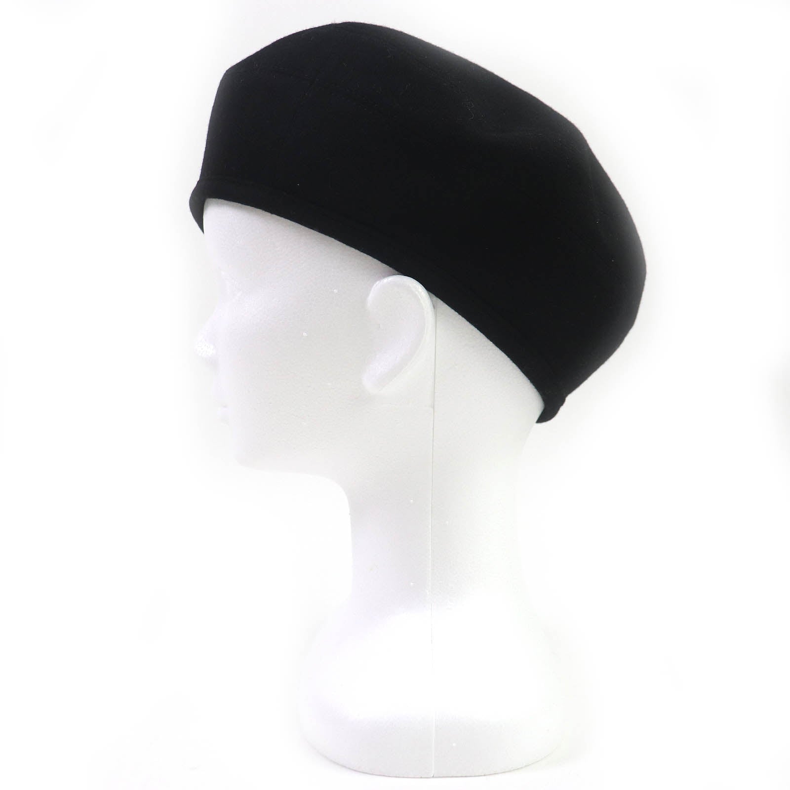 Hermes Cashmere Beret Hat Black 58