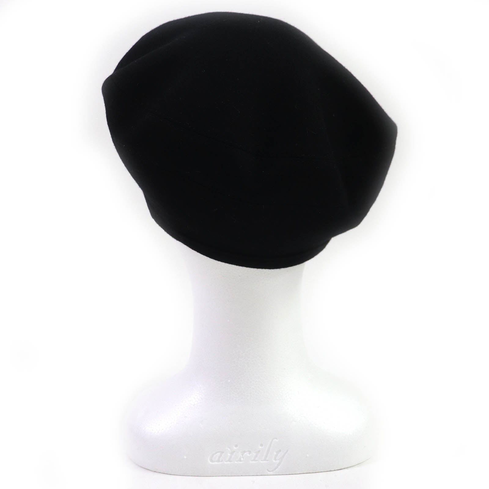 Hermes Cashmere Beret Hat Black 58