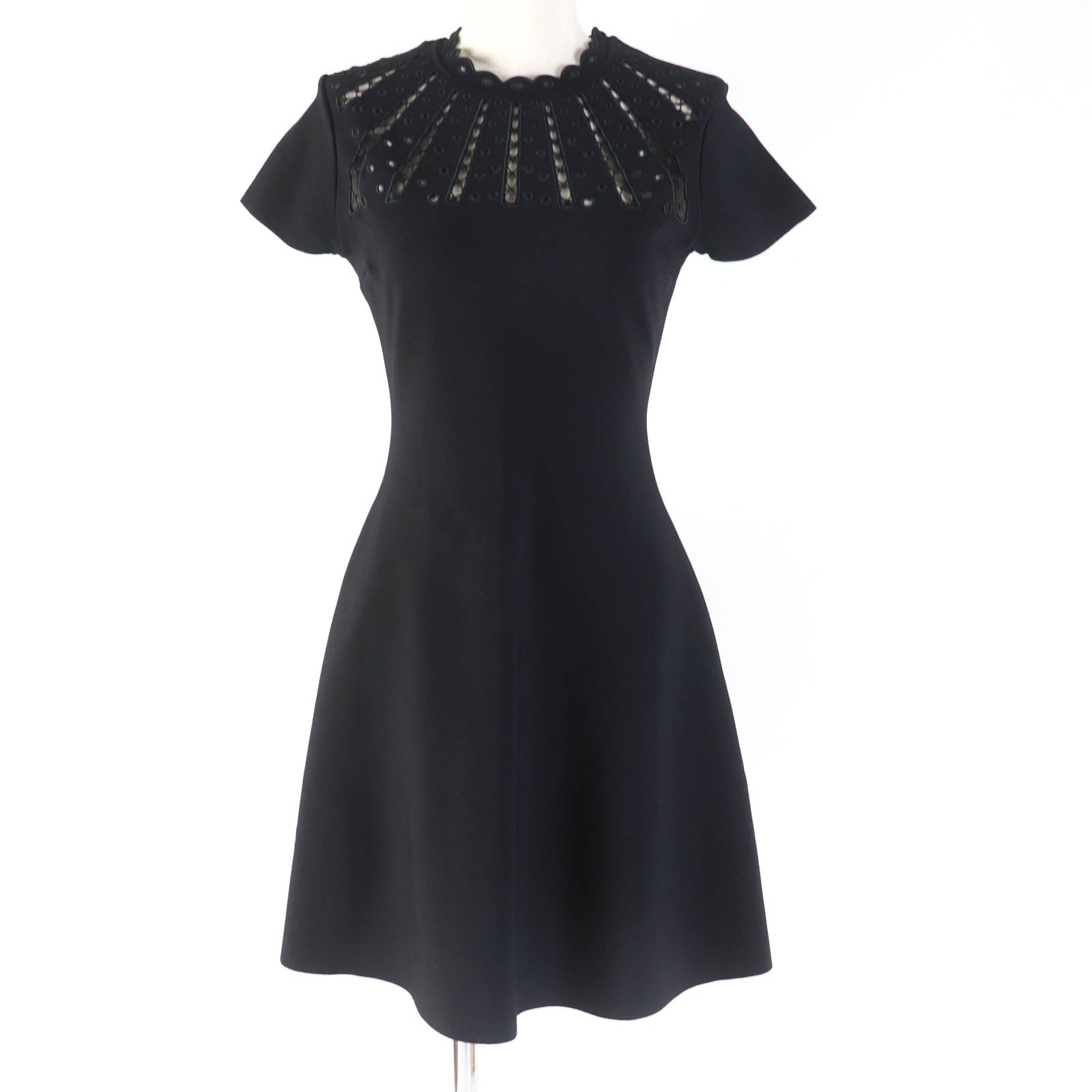 Valentino A-line Knit Dress Black S