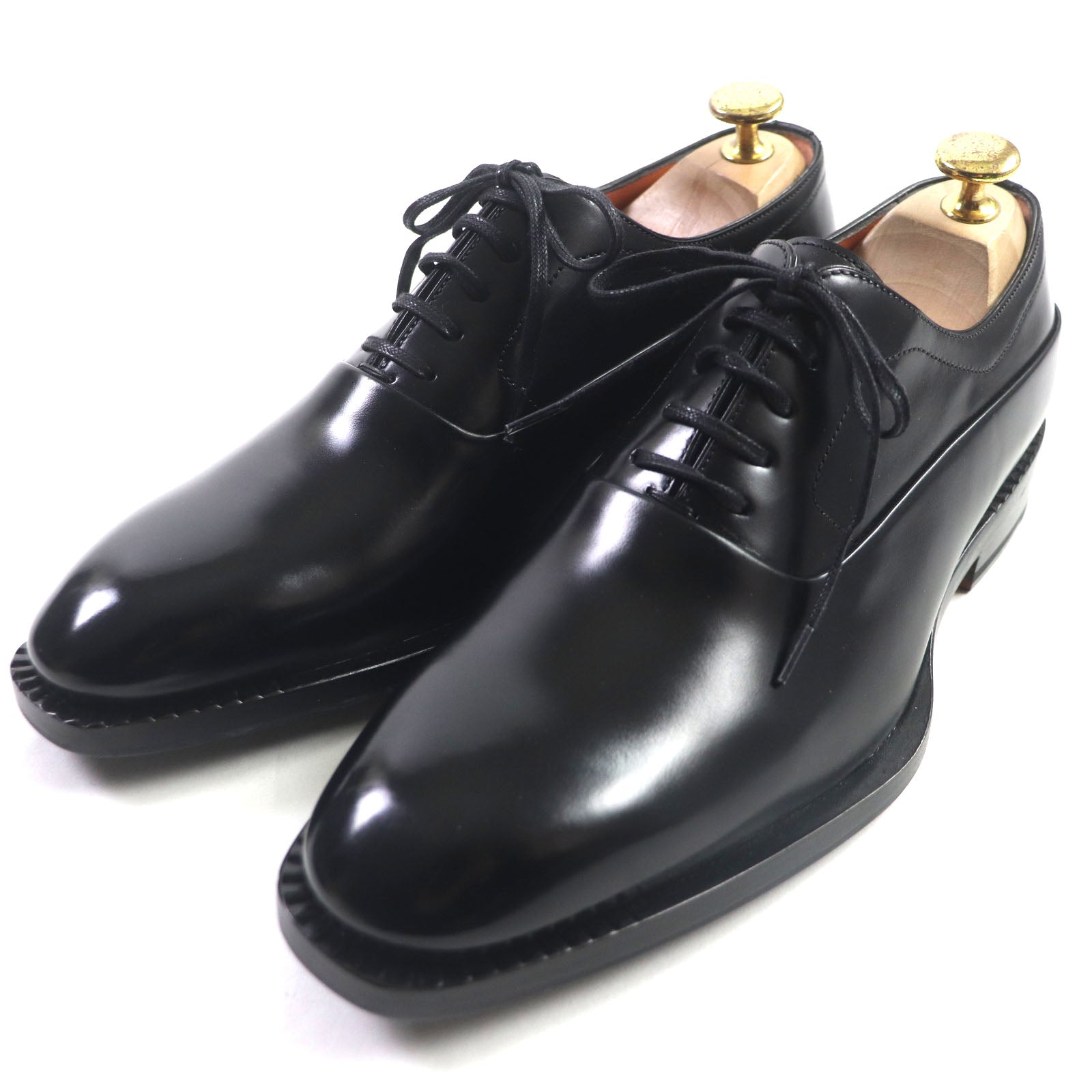 a.testoni Leather Lace-up Shoes Black