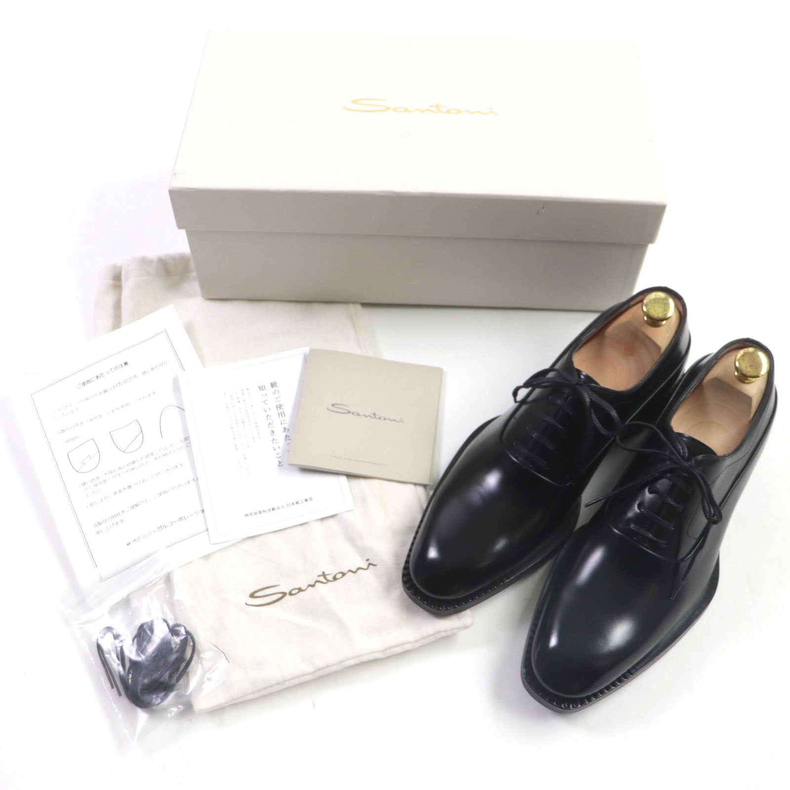 a.testoni Leather Lace-up Shoes Black