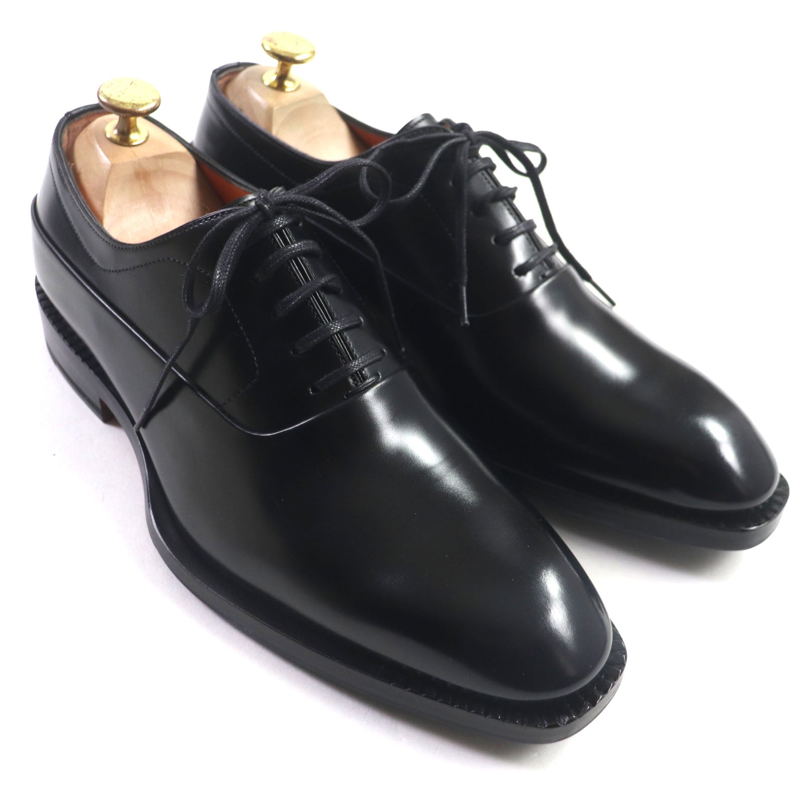 a.testoni Leather Lace-up Shoes Black