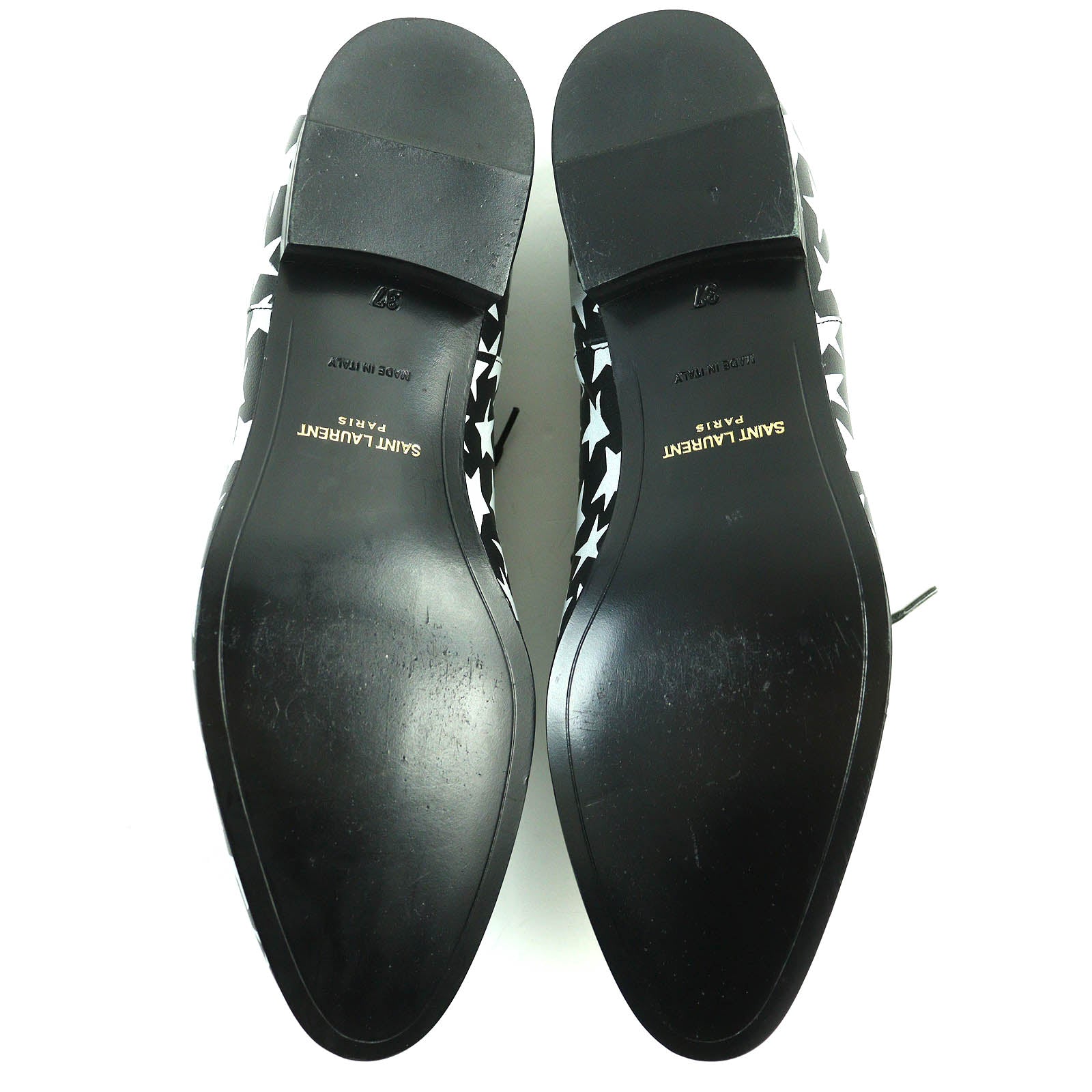 Saint Laurent Star Lace-up Leather Shoes 37