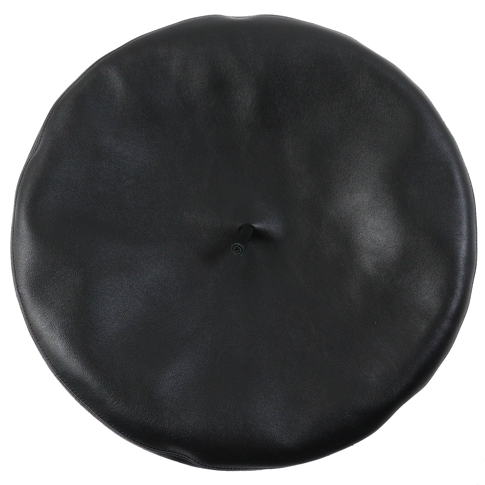 Dior Lamb Leather Silk Beret Hat Black