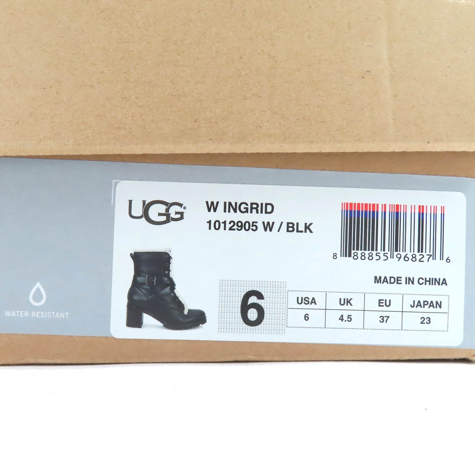 UGG Ingrid Fur Insole Leather Ankle Boots US6