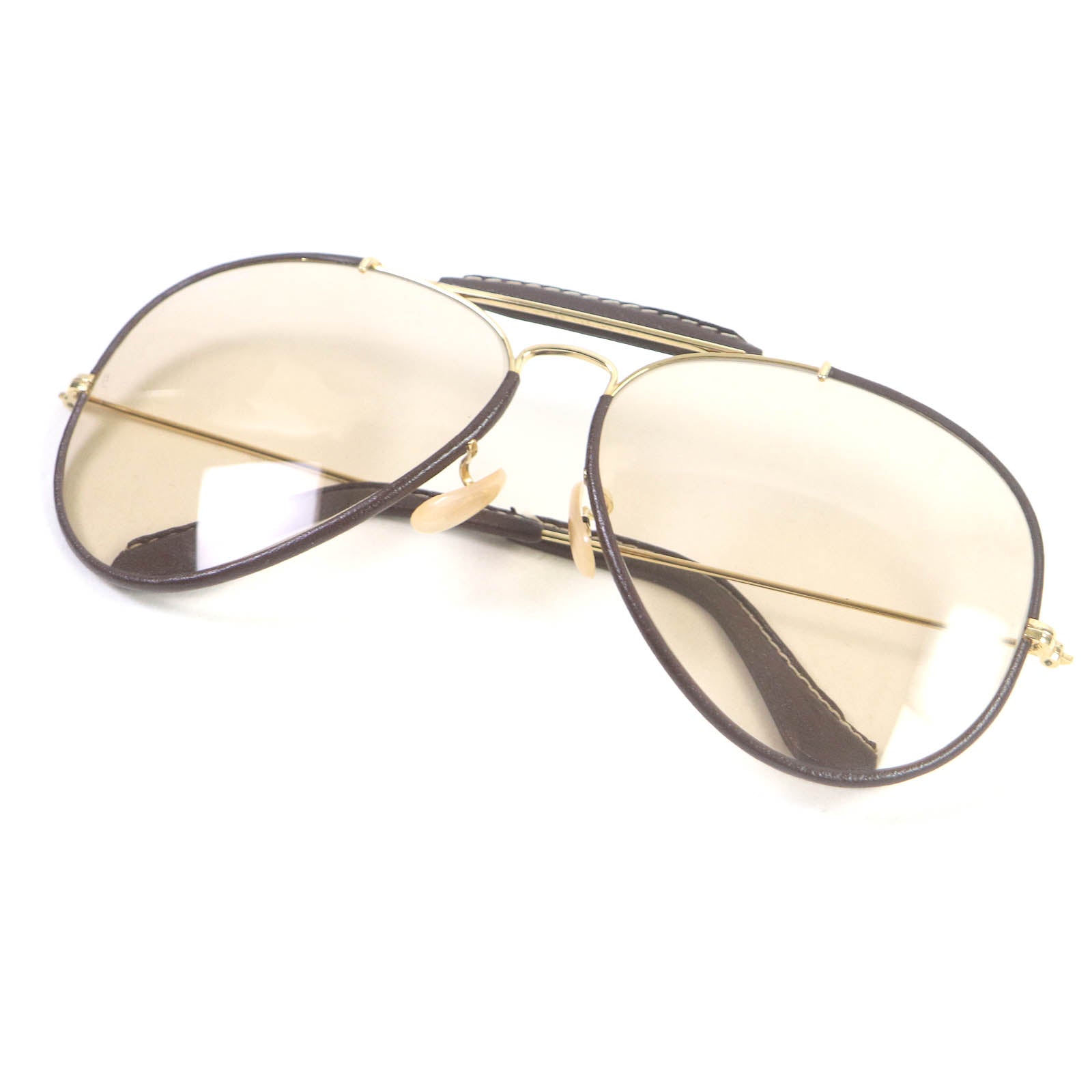 Ray-Ban B&L Pilot Sunglasses Brown Gold