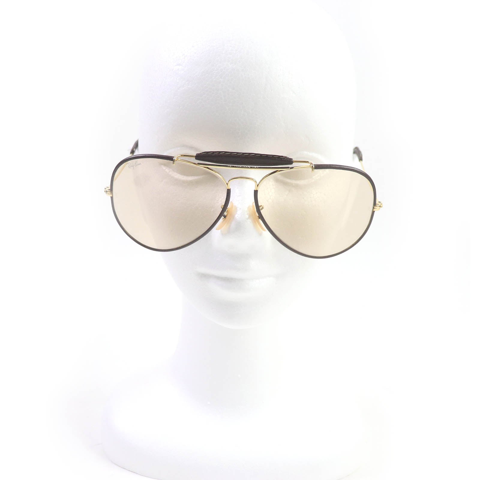 Ray-Ban B&L Pilot Sunglasses Brown Gold