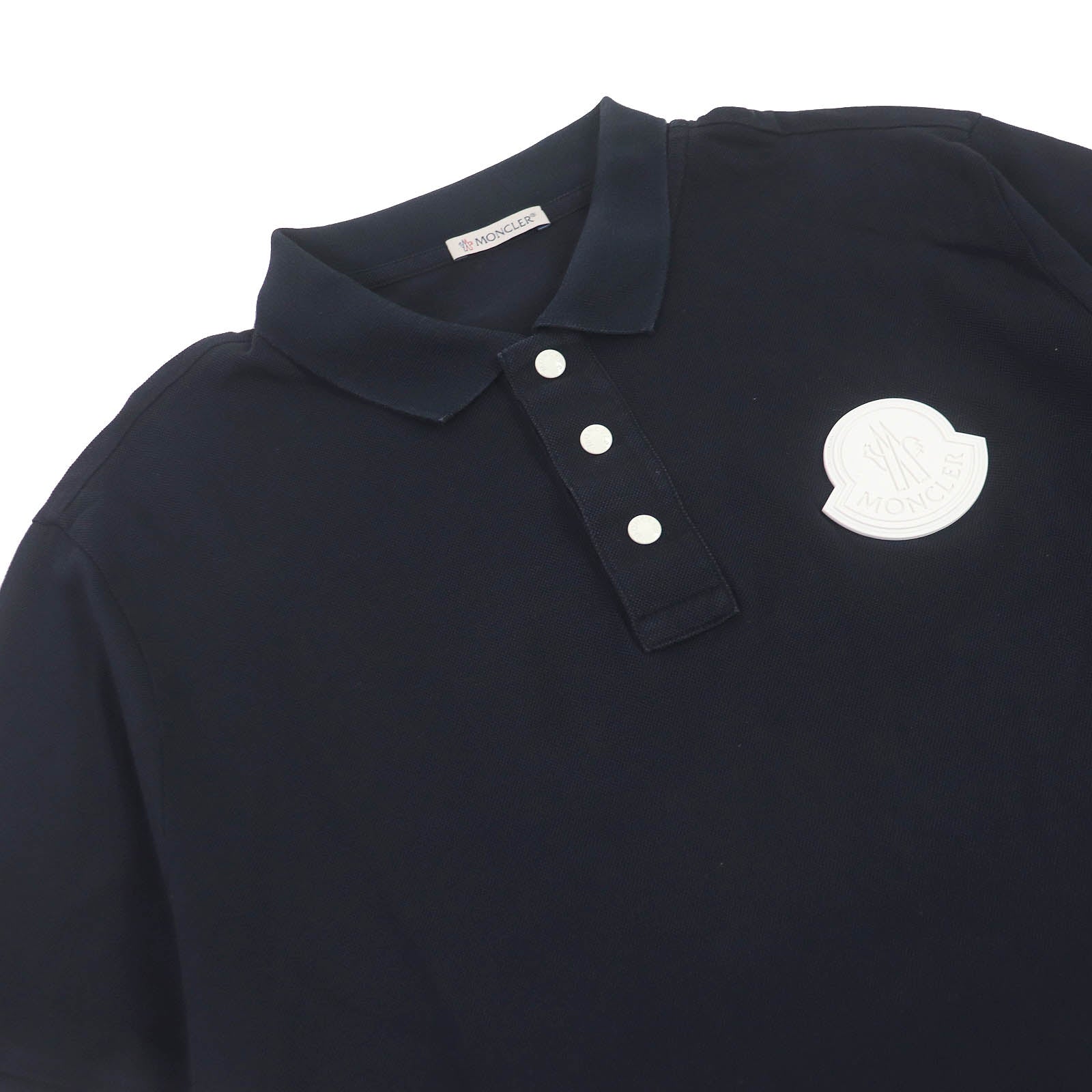 Moncler Cotton Polo Shirt Navy L