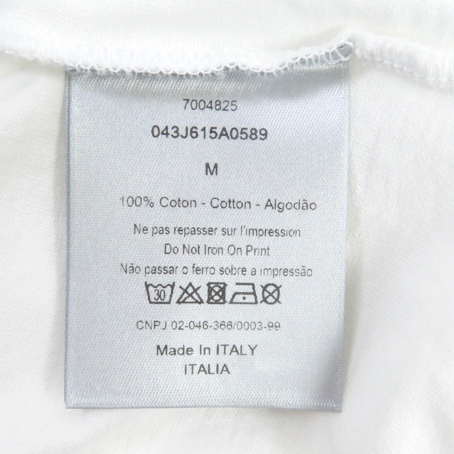 Dior Atelier Logo Cotton T-Shirt White M