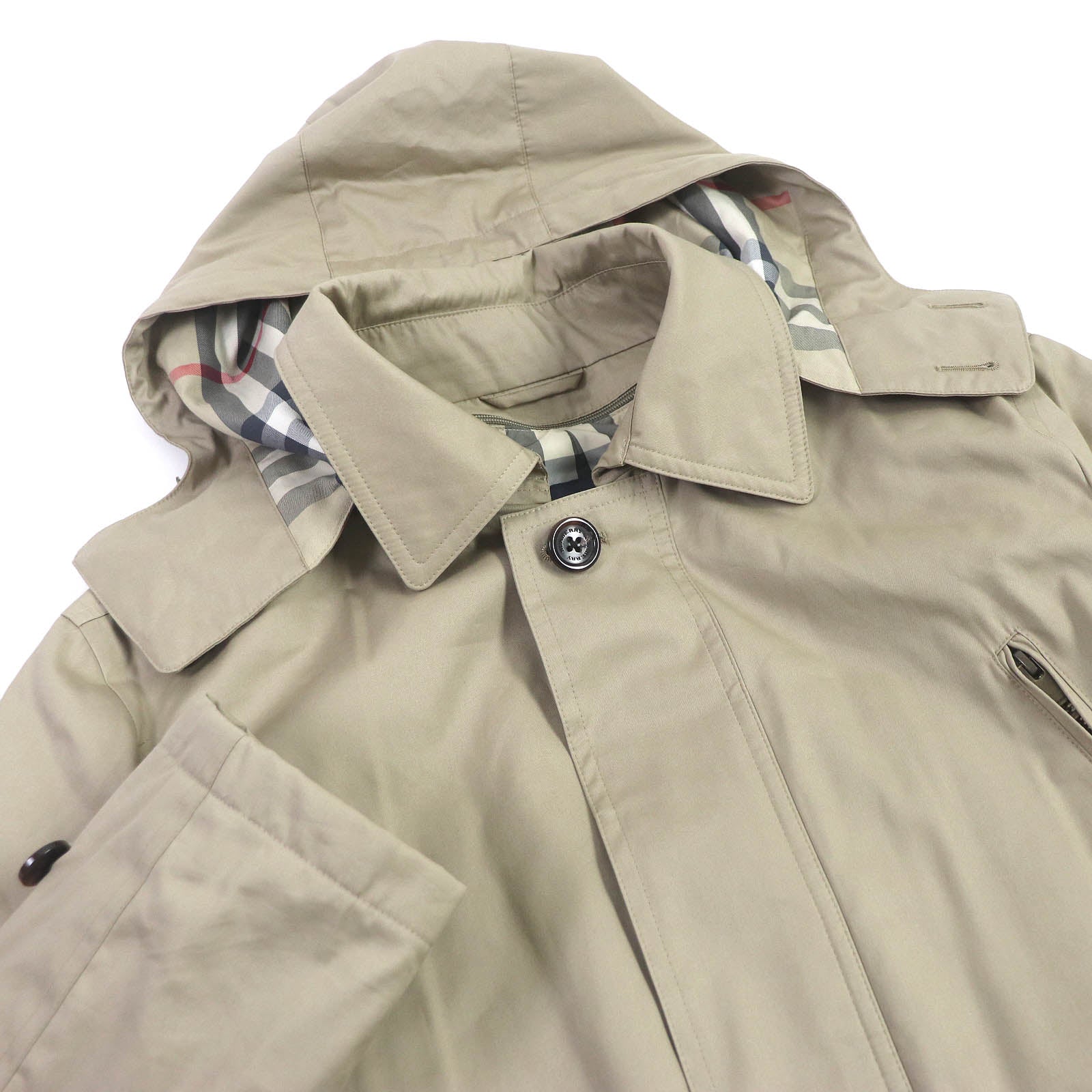 Burberry Nova Check Padded Coat Light Beige LL