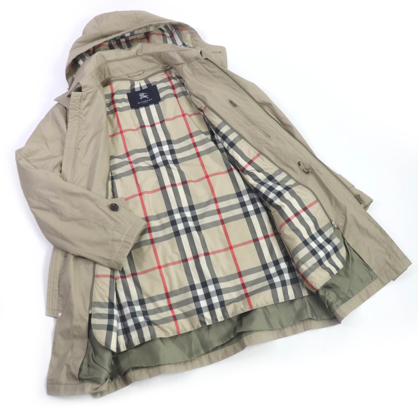 Burberry Nova Check Padded Coat Light Beige LL