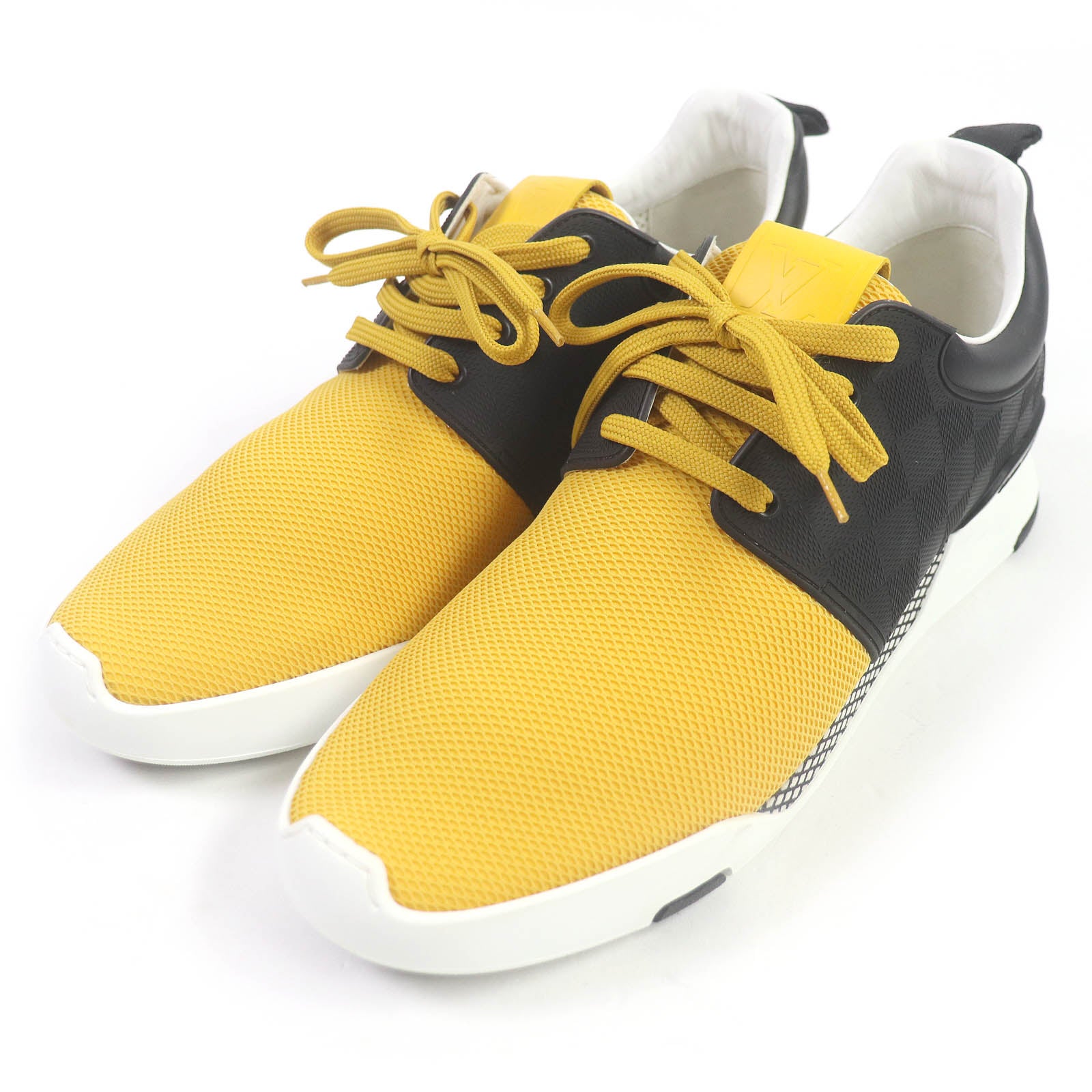 Louis Vuitton Damier Leather Sneakers Yellow Black