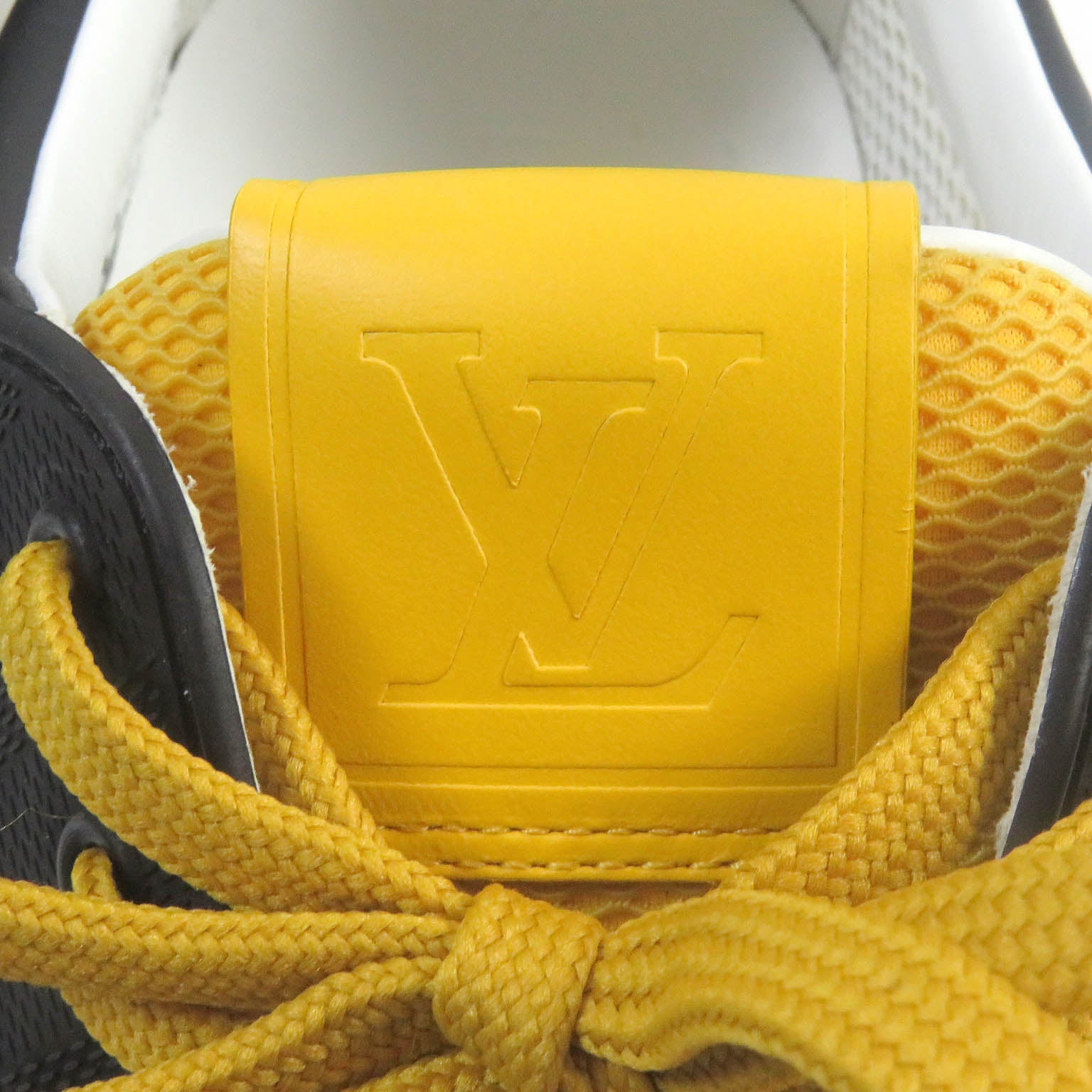 Louis Vuitton Damier Leather Sneakers Yellow Black