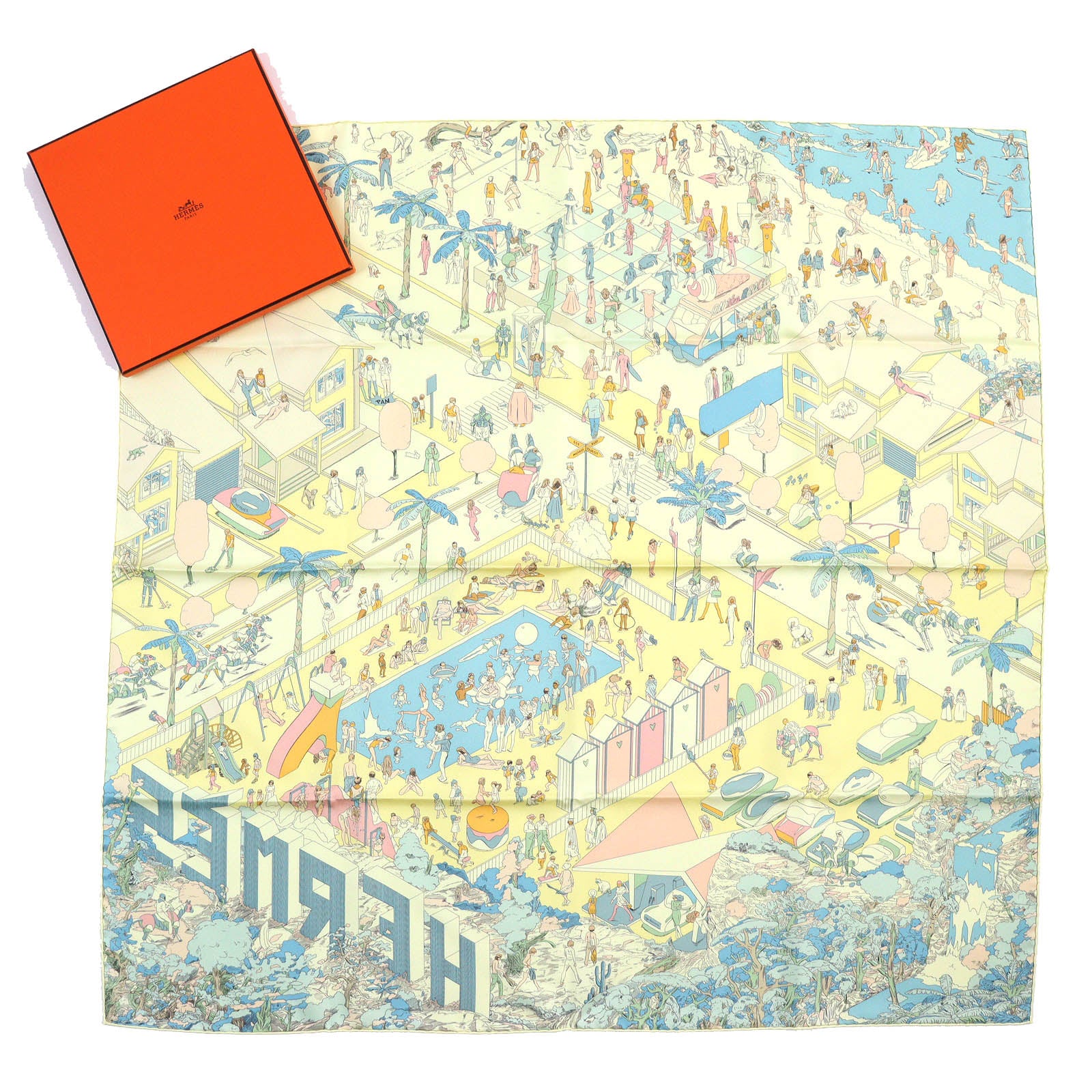 Hermes Calle 90 Silk Scarf 003751S