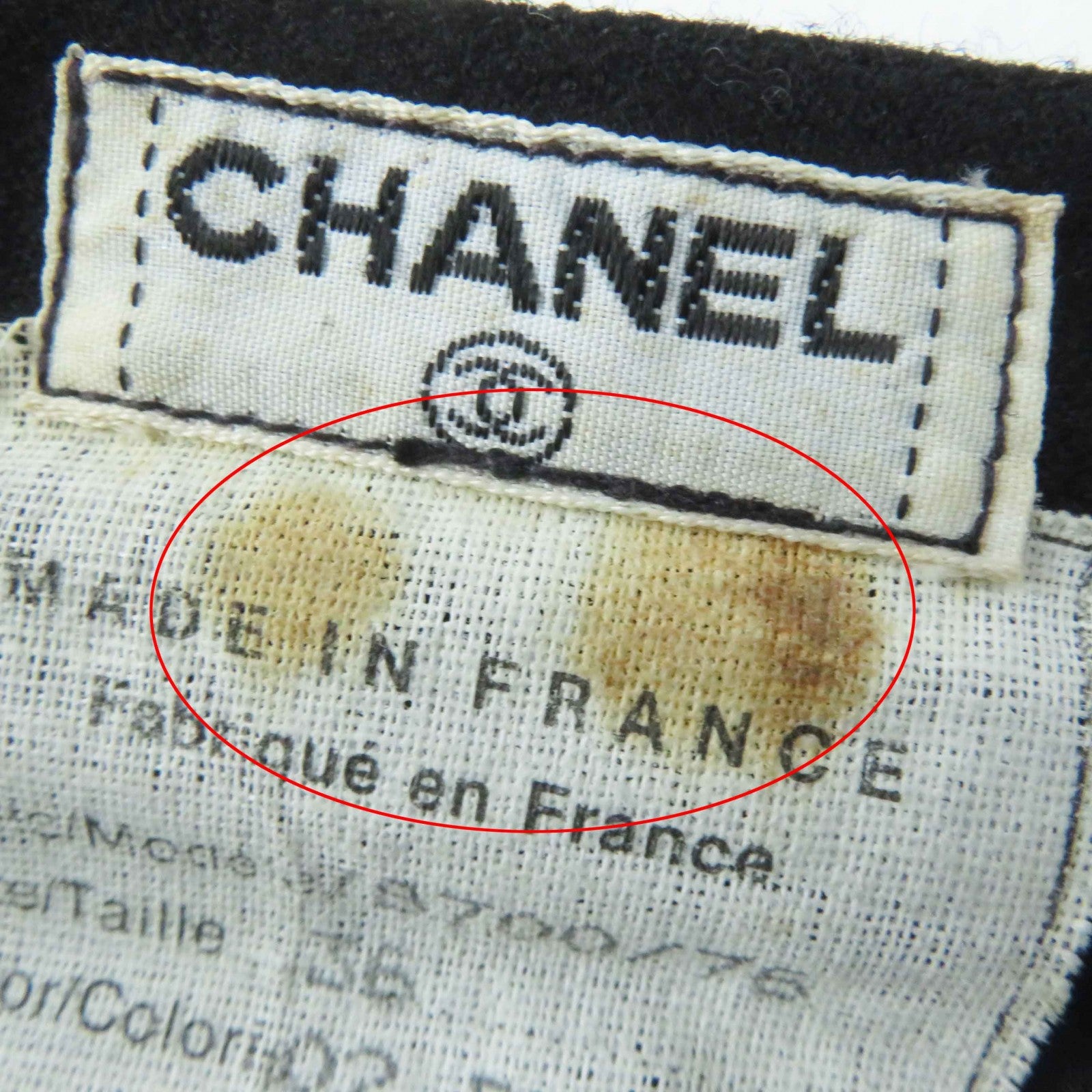 Chanel Wool COCO Mark Gold Button Skirt Black