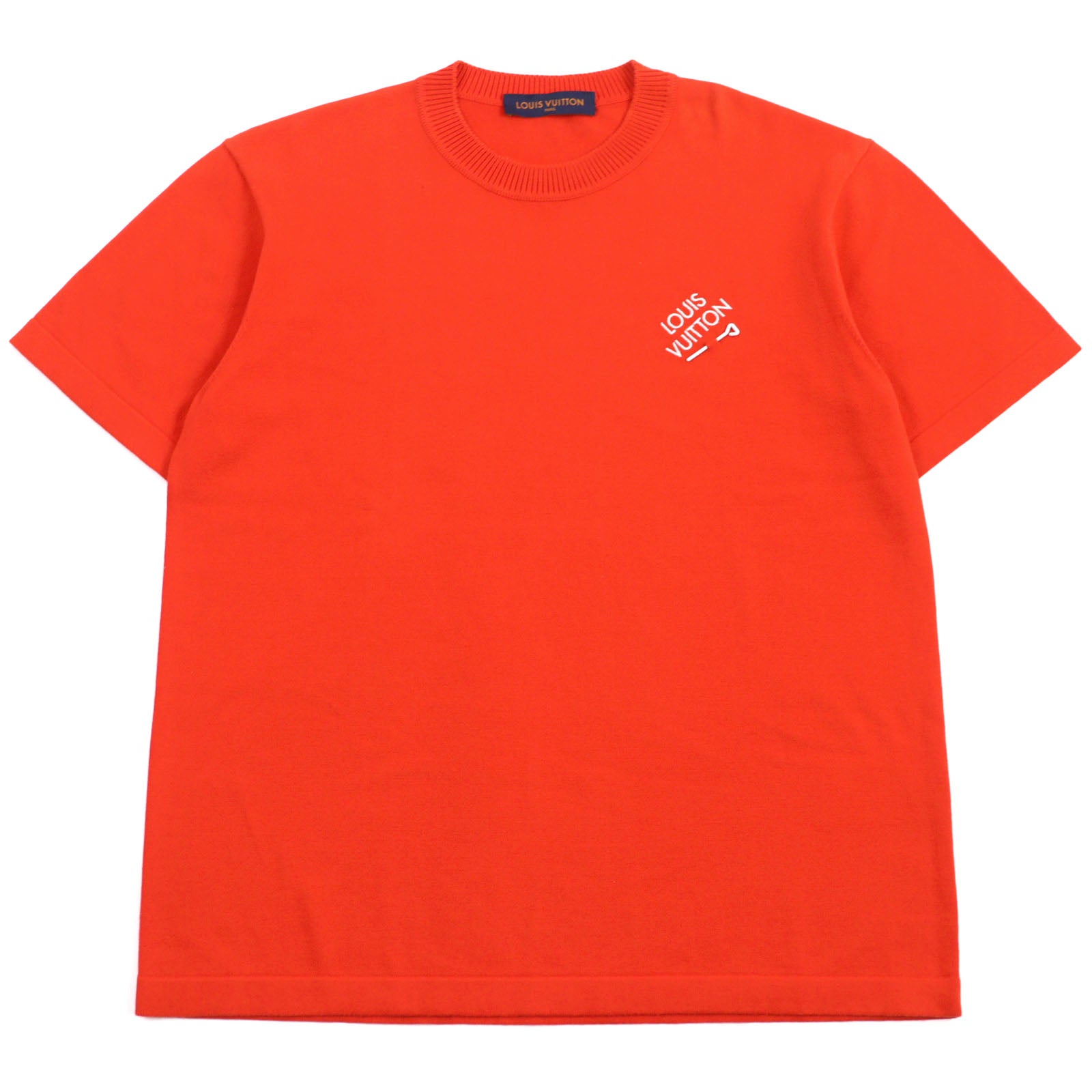 Louis Vuitton Cotton Signature Knit T-Shirt Orange L