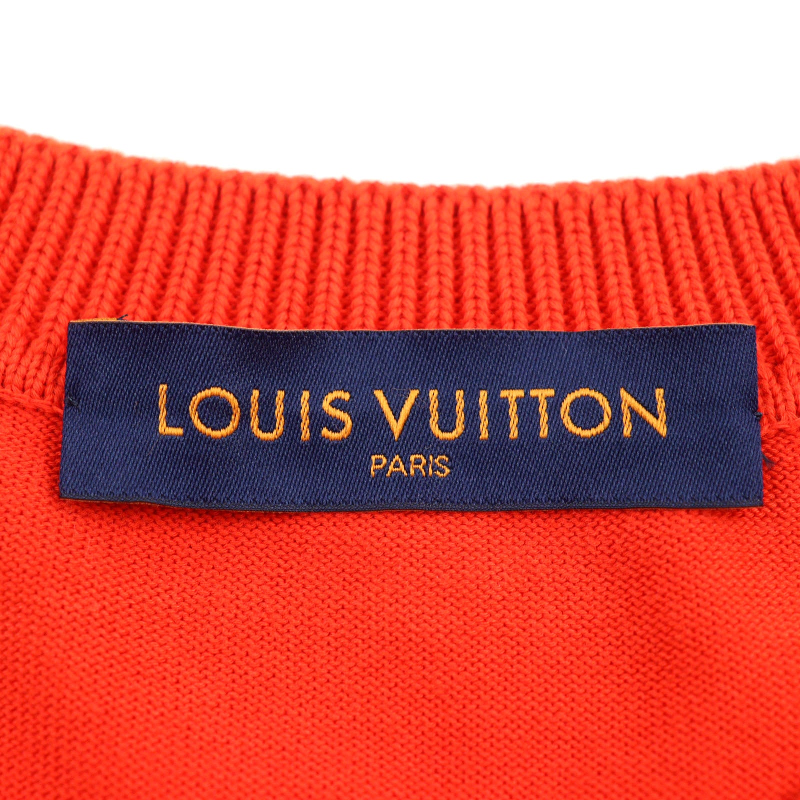 Louis Vuitton Cotton Signature Knit T-Shirt Orange L