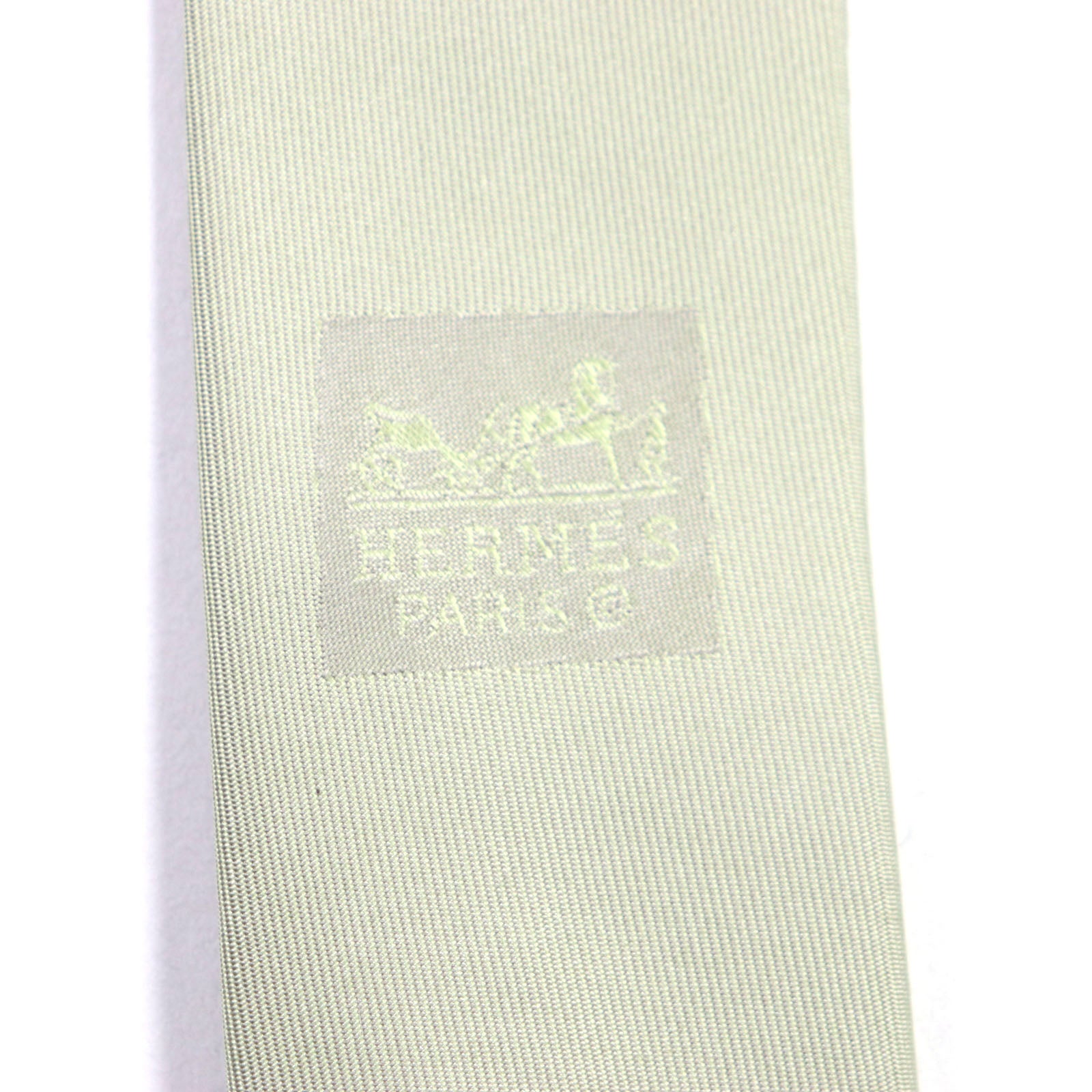 HERMES Silk Clavat Tie Light Khaki