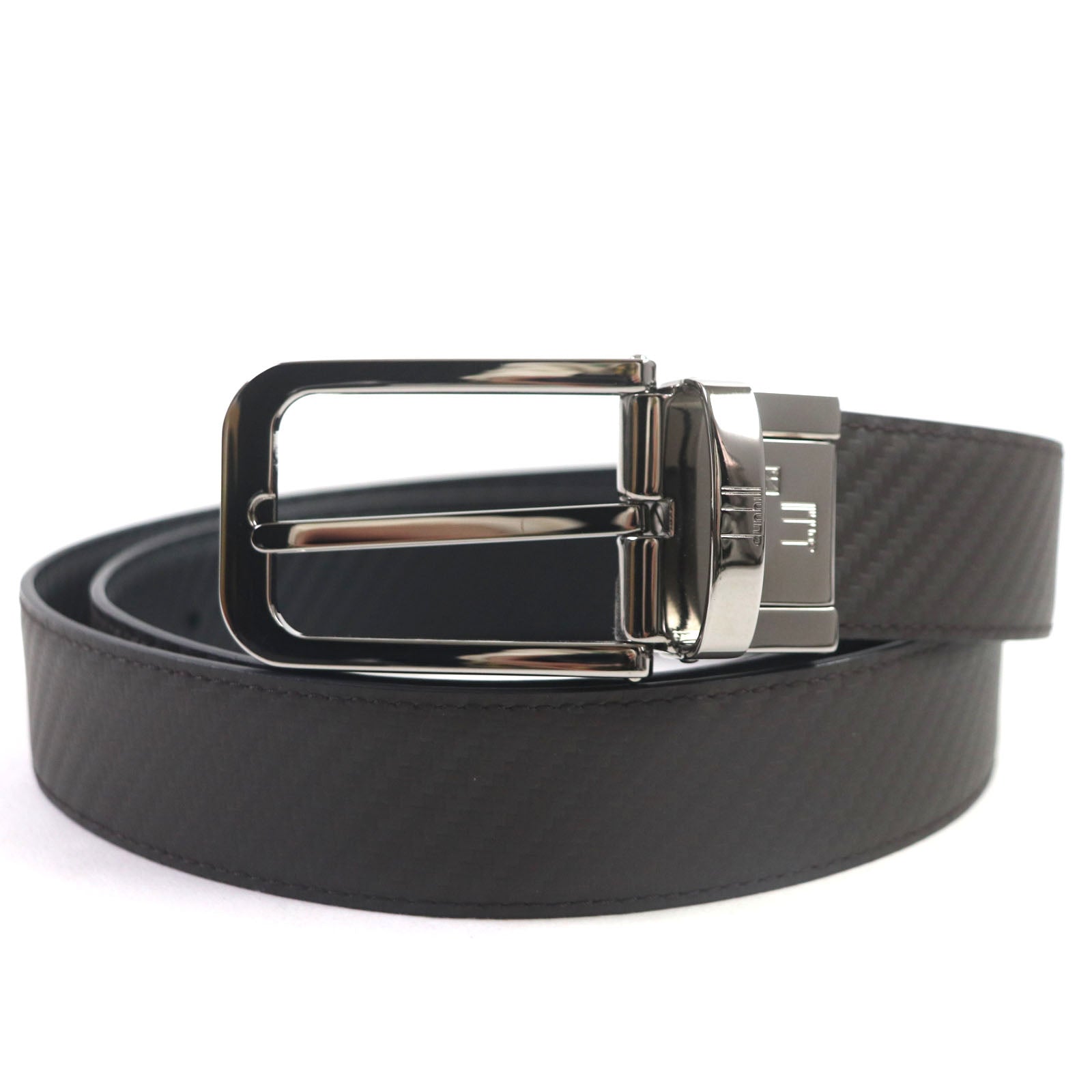 Dunhill Reversible Leather Belt Dark Brown Black