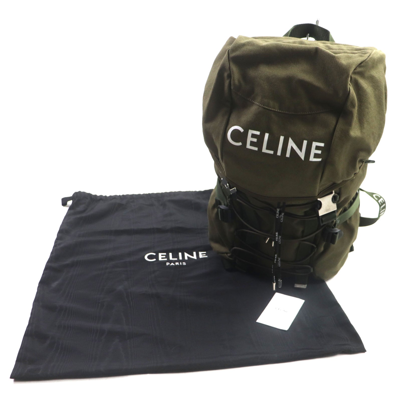 Celine Canvas Leather Logo Trekking Backpack