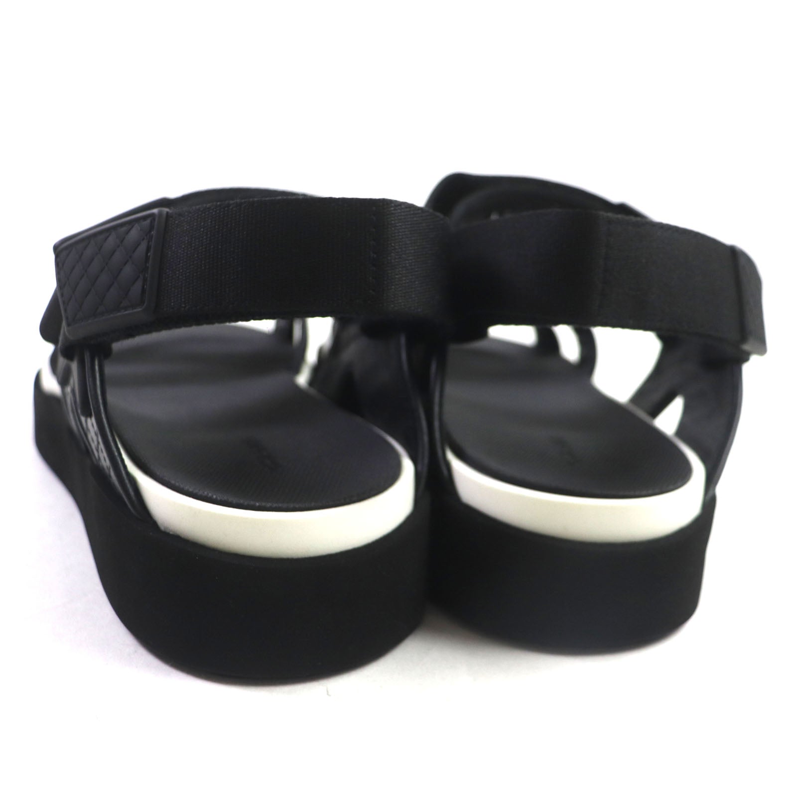 Chanel Leather Velcro Sandals Black 43