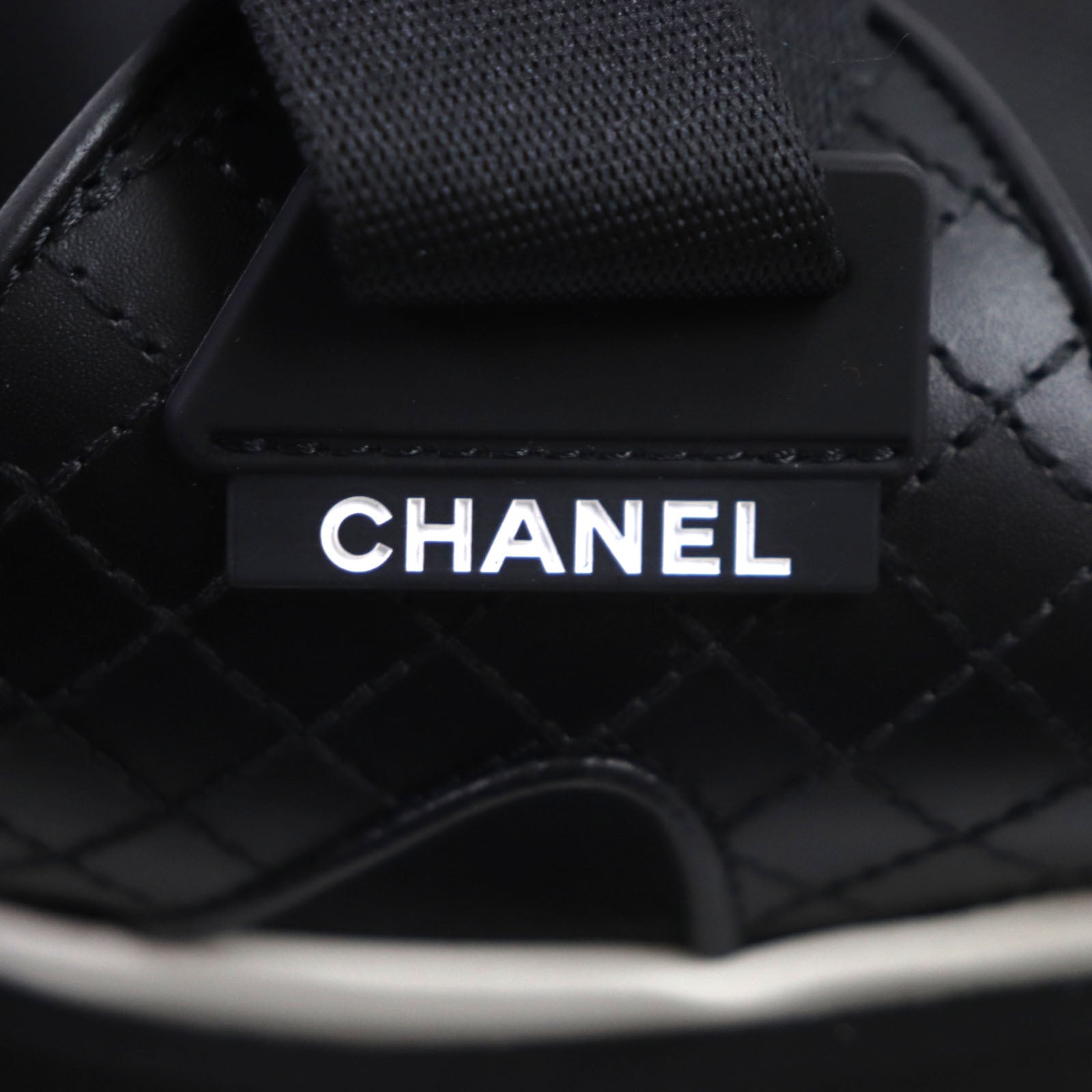 Chanel Leather Velcro Sandals Black 43