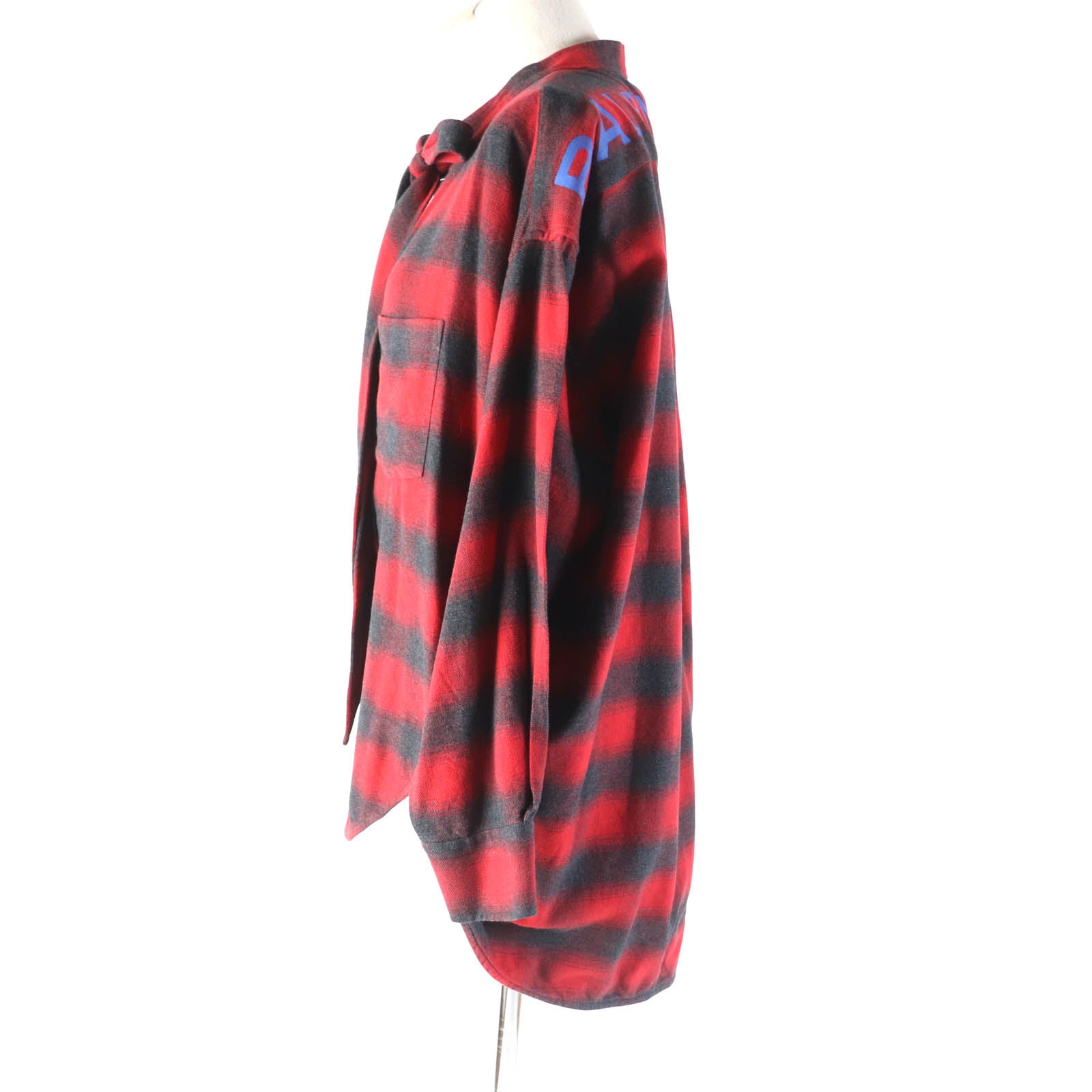 Balenciaga Check Pattern Long Sleeve Shirt