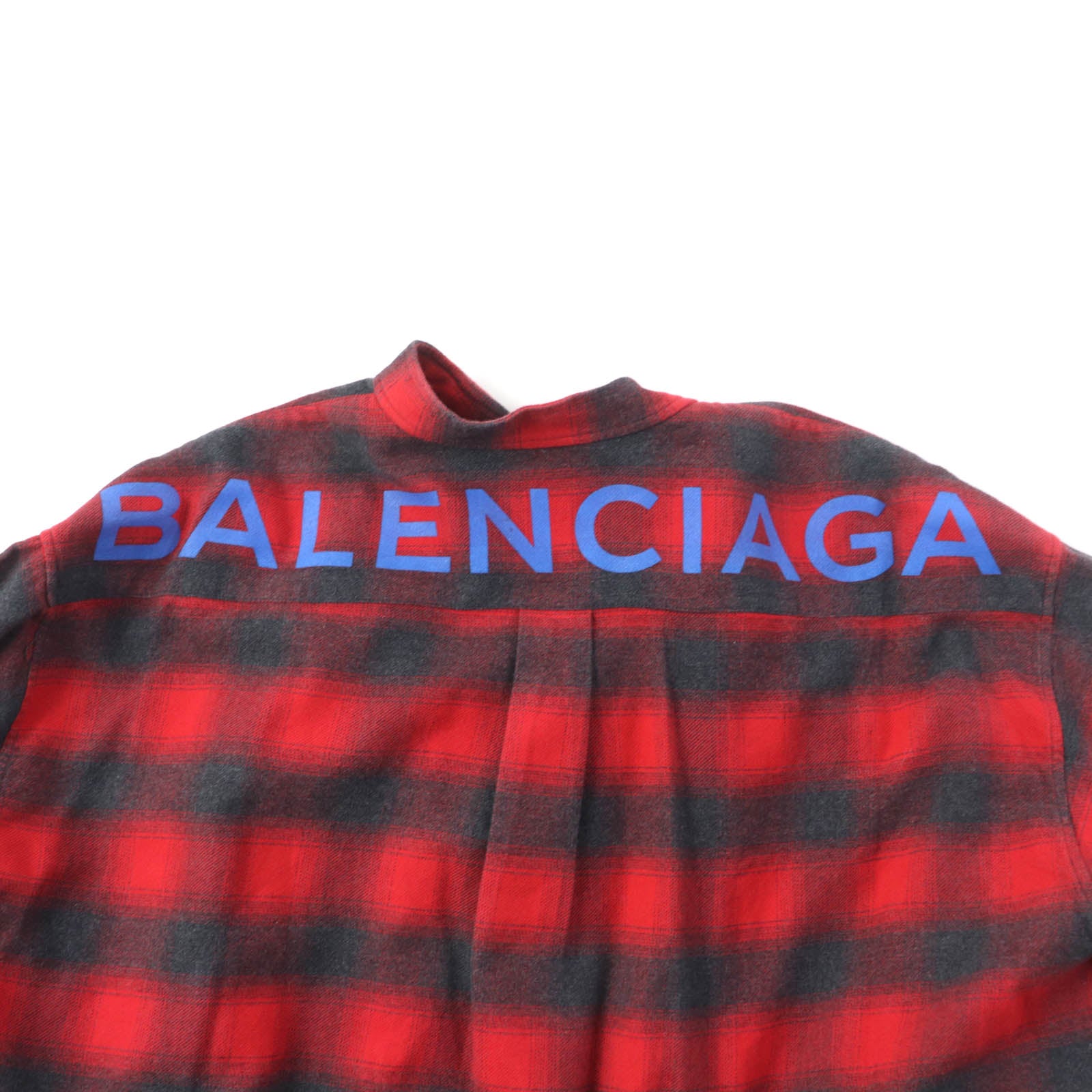 Balenciaga Check Pattern Long Sleeve Shirt