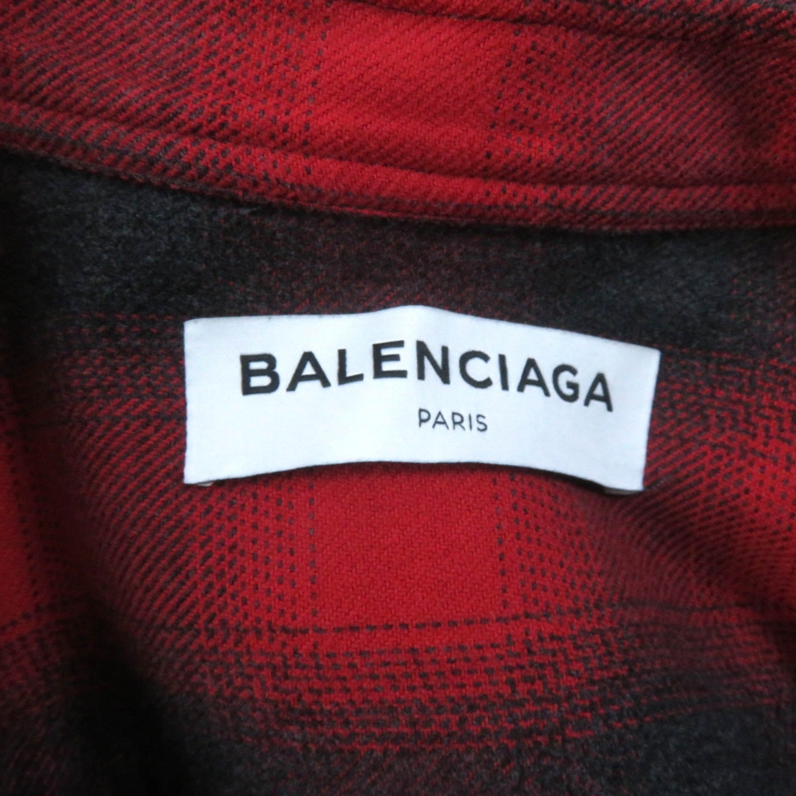 Balenciaga Check Pattern Long Sleeve Shirt