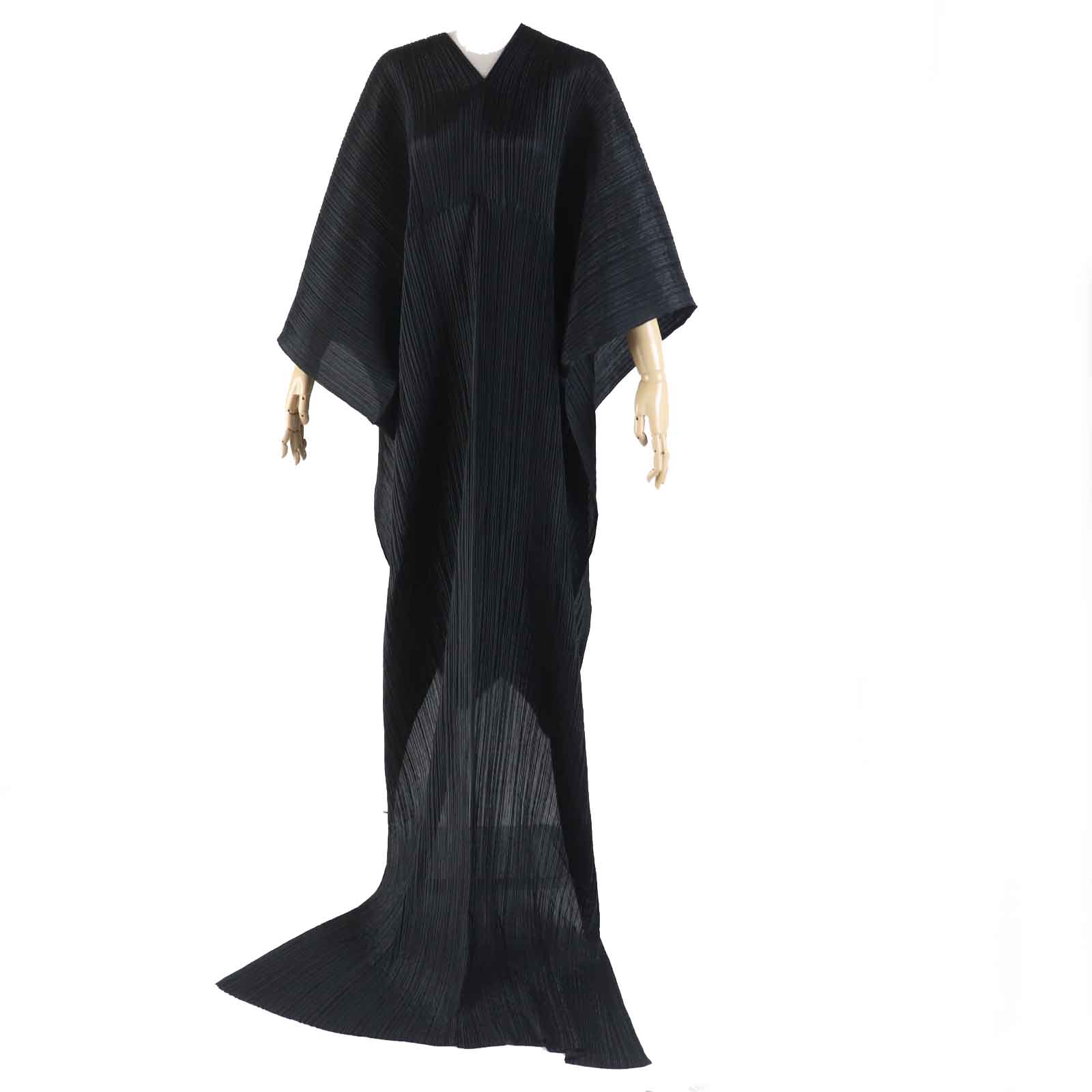 Polyester Large Stole Poncho Black Women