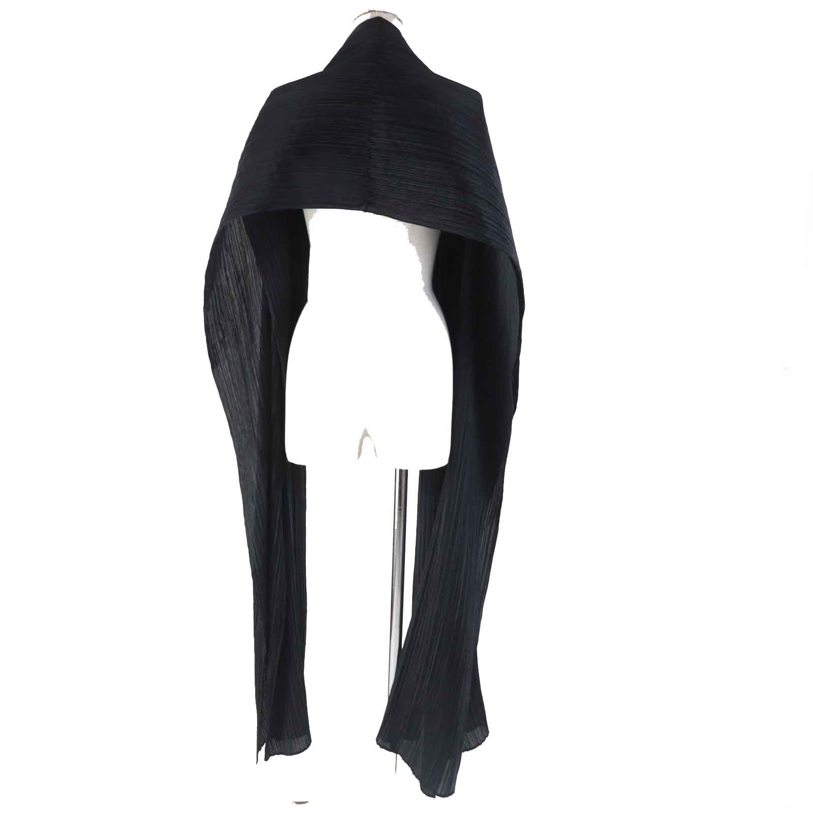 Polyester Large Stole Poncho Black Women