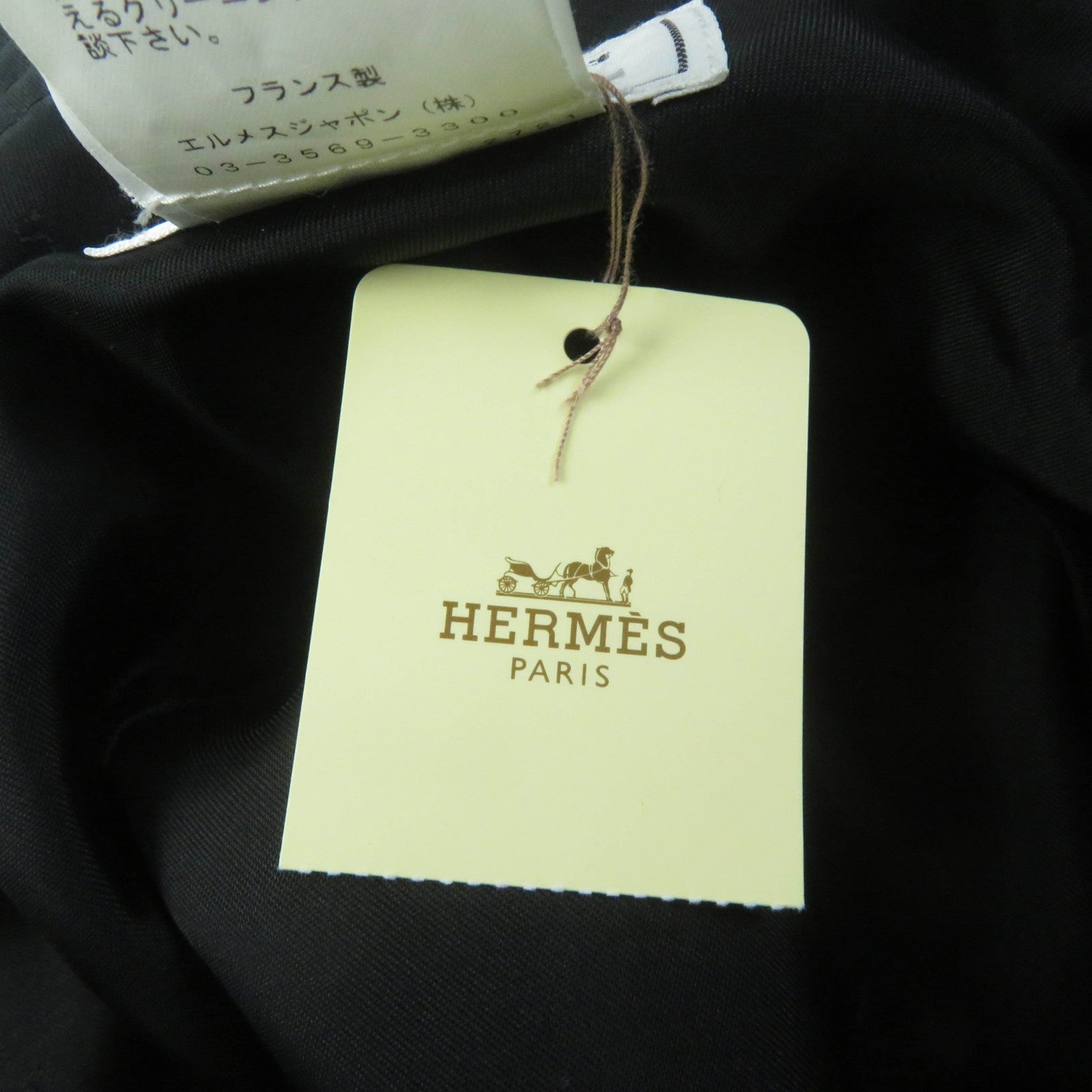 Hermes Nylon Embroidered H Logo Hat Black 56