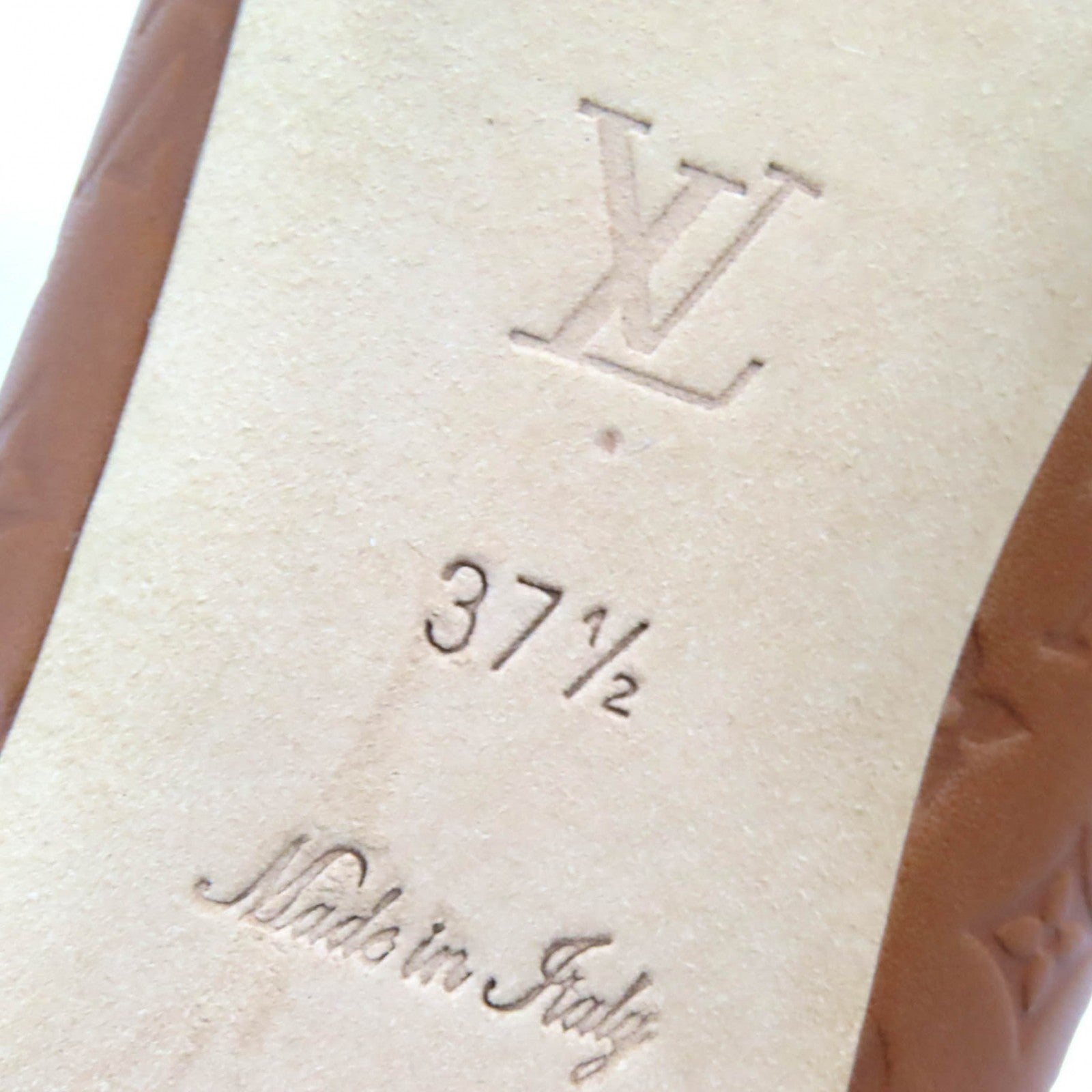 Louis Vuitton Monogram Leather Ballet Shoes Brown