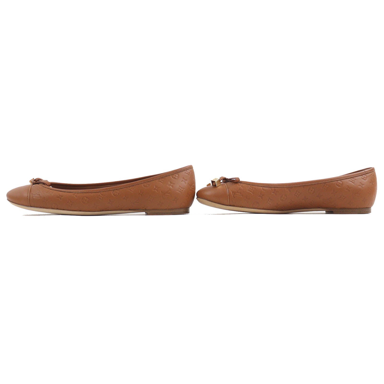 Louis Vuitton Monogram Leather Ballet Shoes Brown