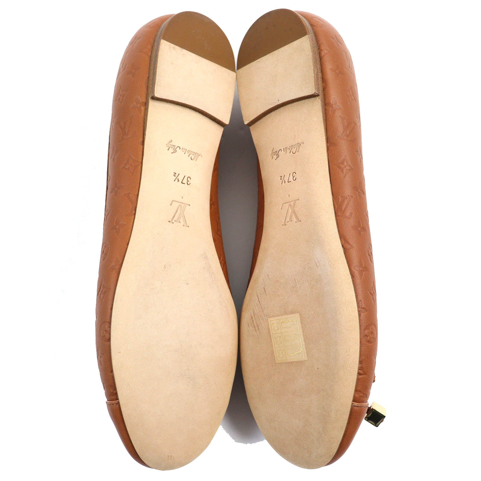 Louis Vuitton Monogram Leather Ballet Shoes Brown