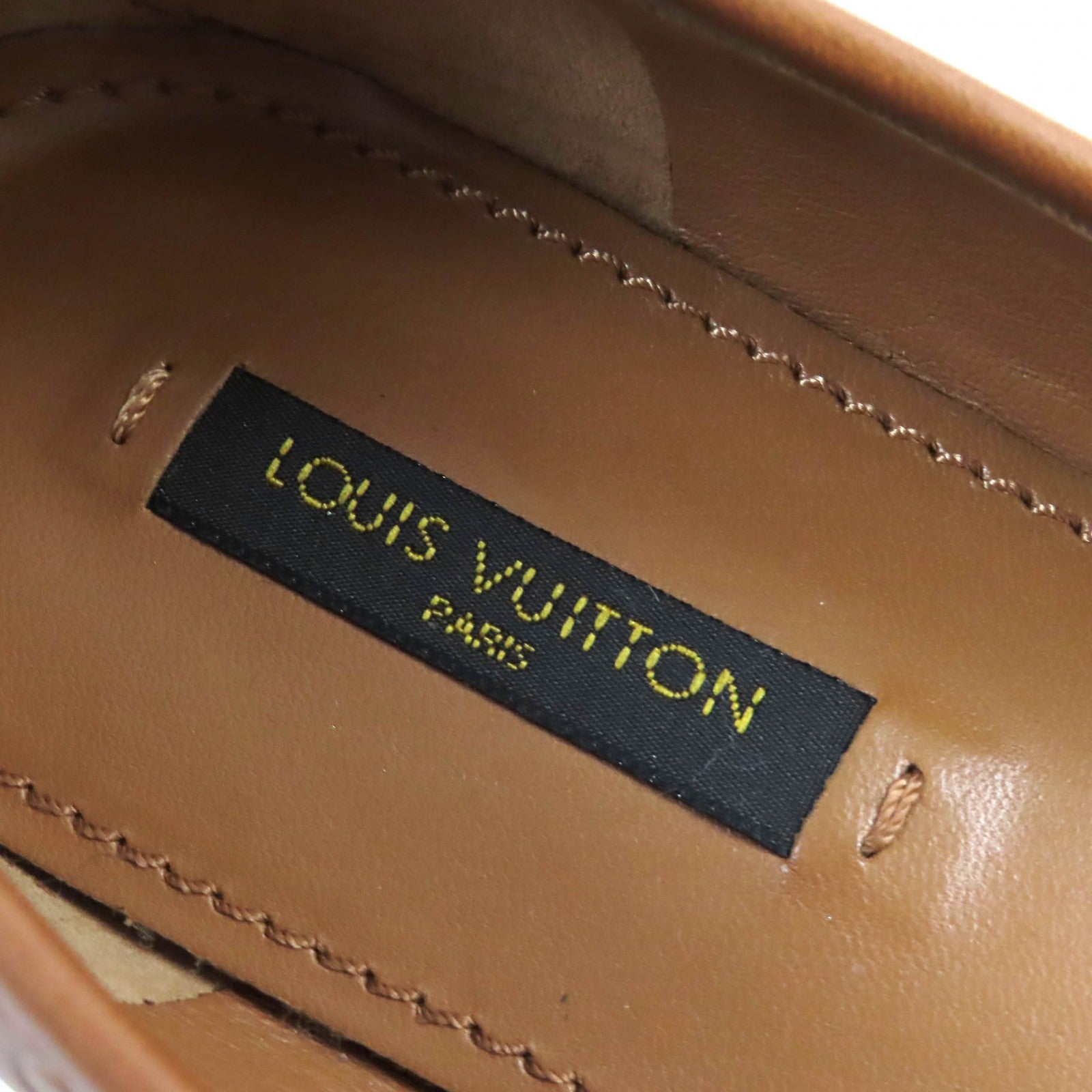 Louis Vuitton Monogram Leather Ballet Shoes Brown