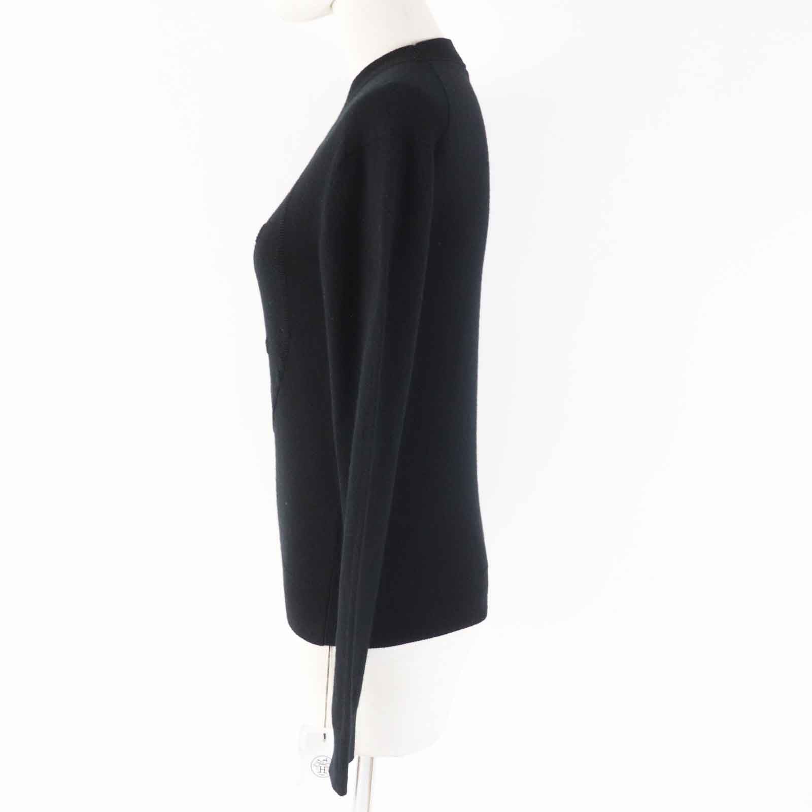 Hermes Cashmere H Lift Knit Black Women