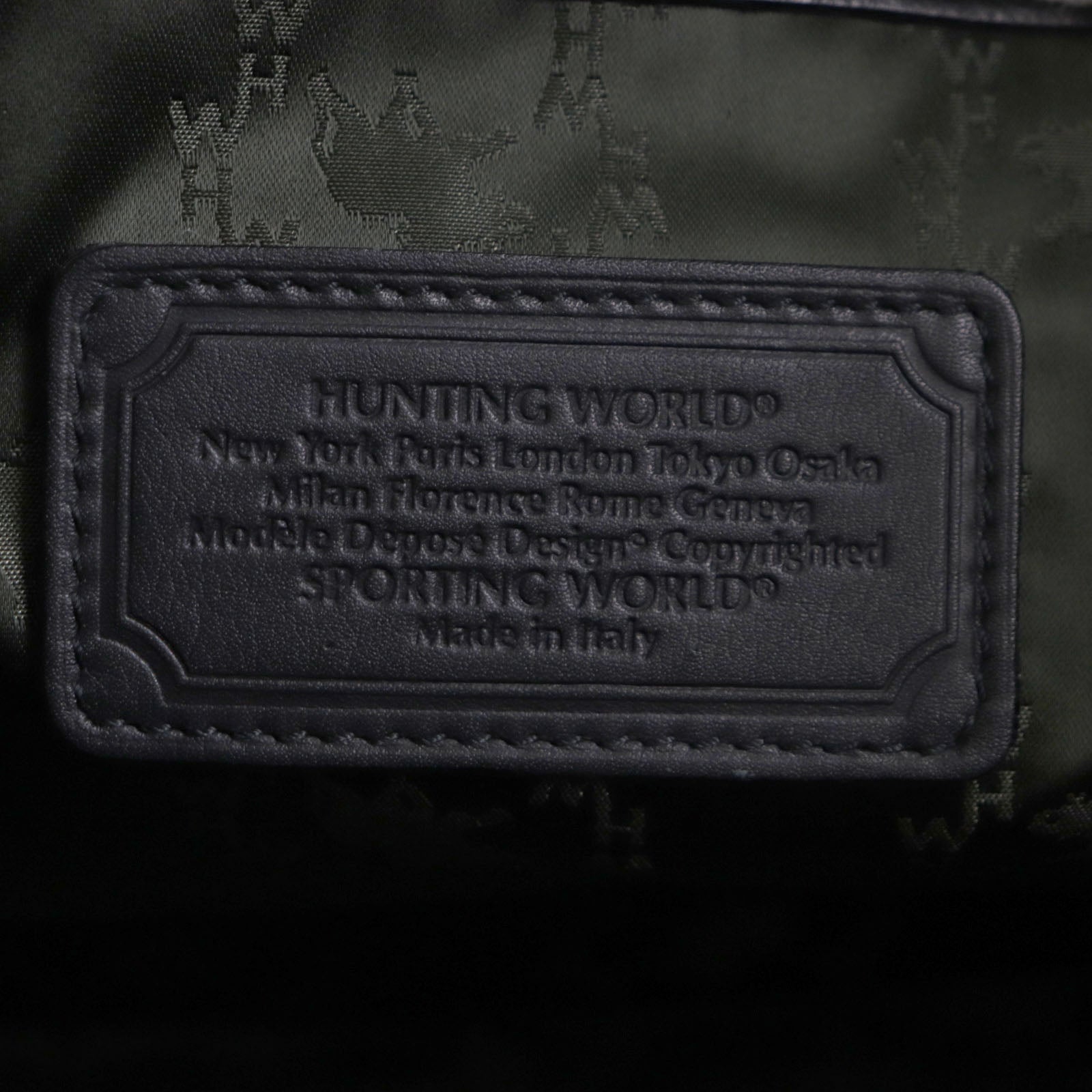 HUNTING WORLD 2-way Leather Pilot Case Bag