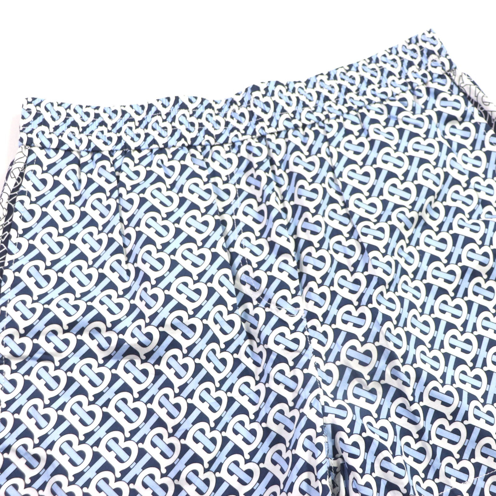 Burberry Cotton TB Monogram Shorts Blue