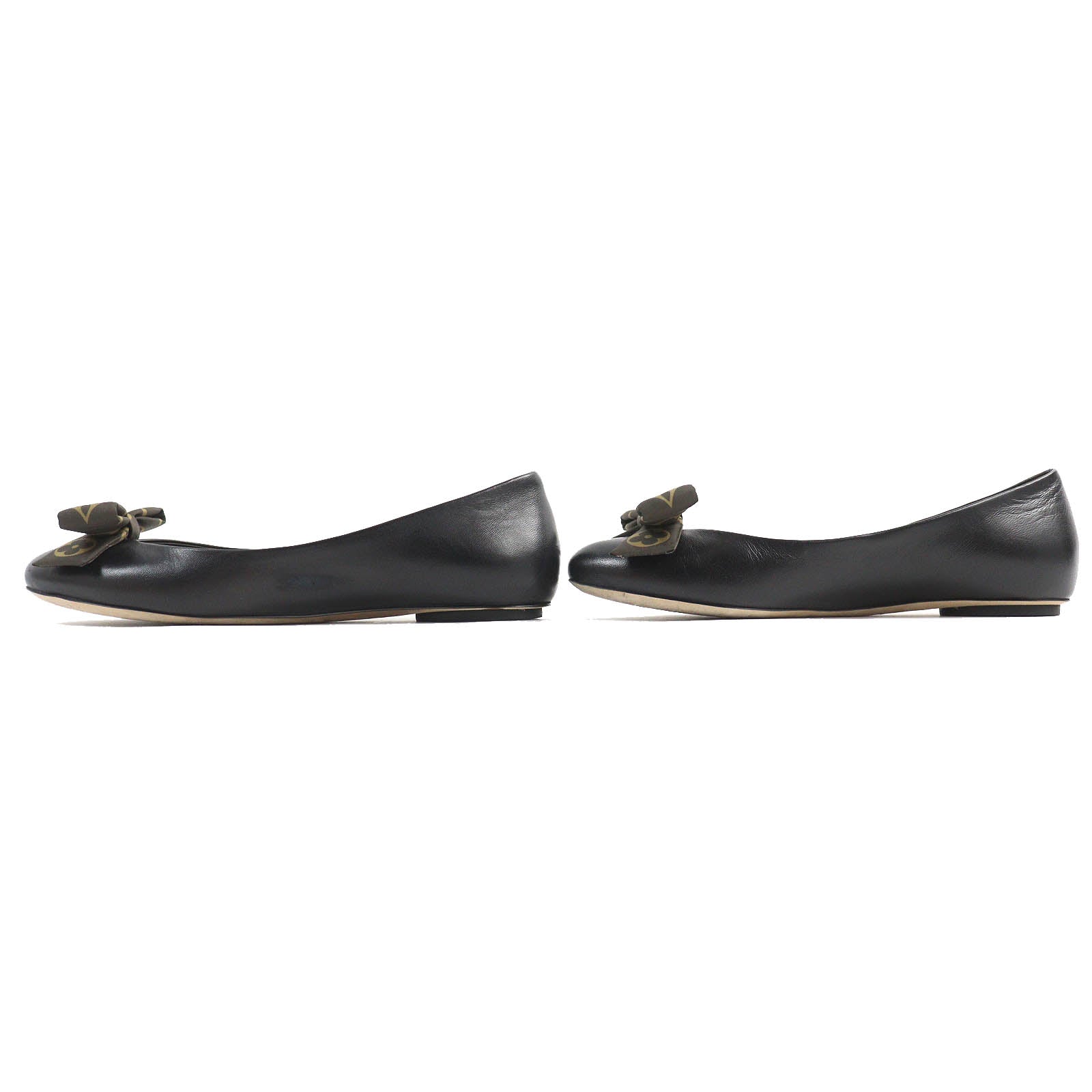 Louis Vuitton Monogram Ribbon Leather Flats 37