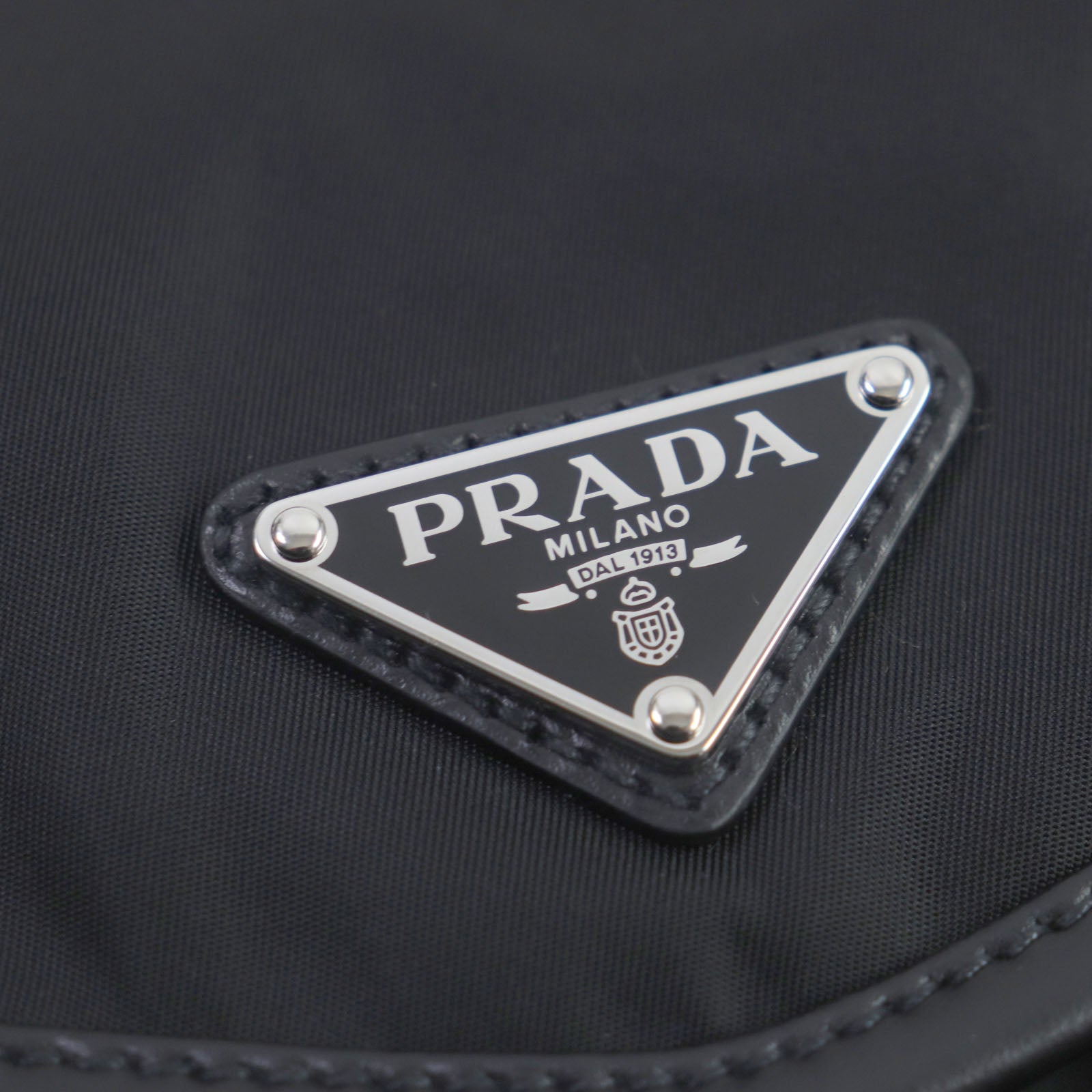 Prada Triangle Logo Re-Nylon Leather Body Bag