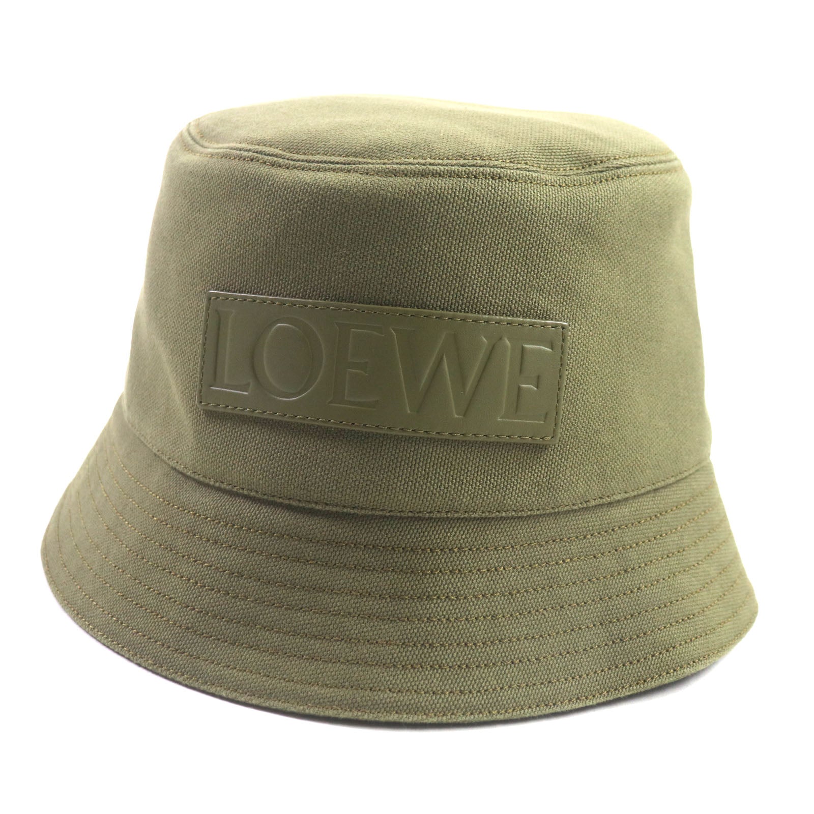 Loewe Cotton Bucket Hat with Leather Logo