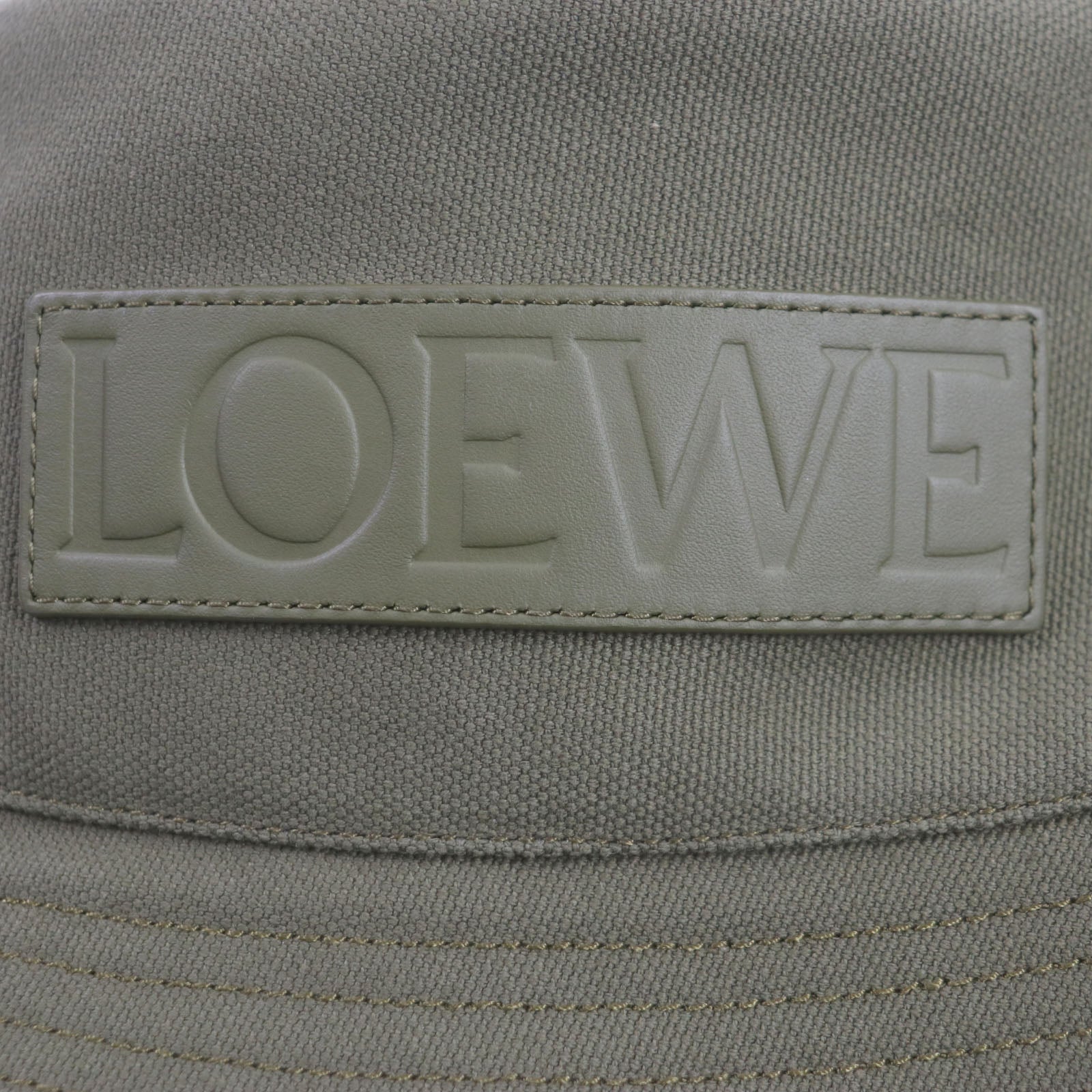 Loewe Cotton Bucket Hat with Leather Logo