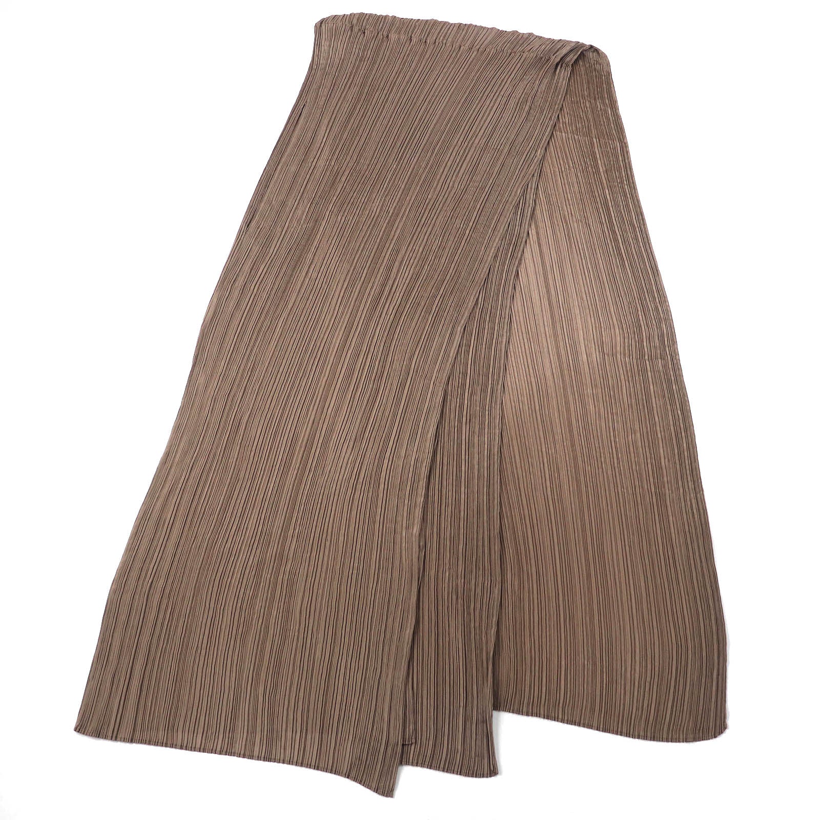 PLEATS PLEASE Asymmetrical Poncho Brown Women