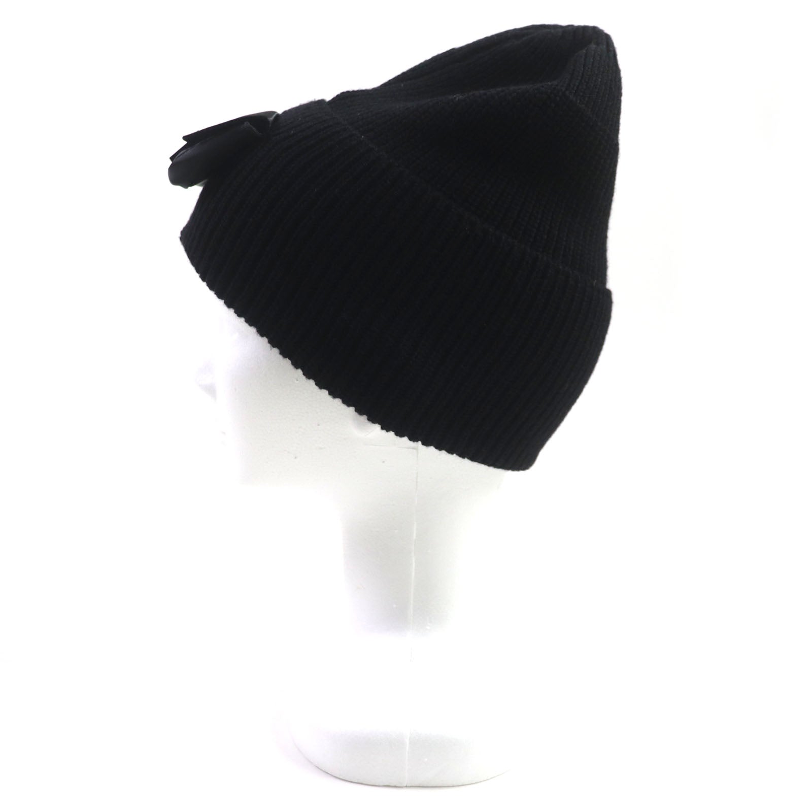 FENDI Wool Nylon Beanie Hat Black