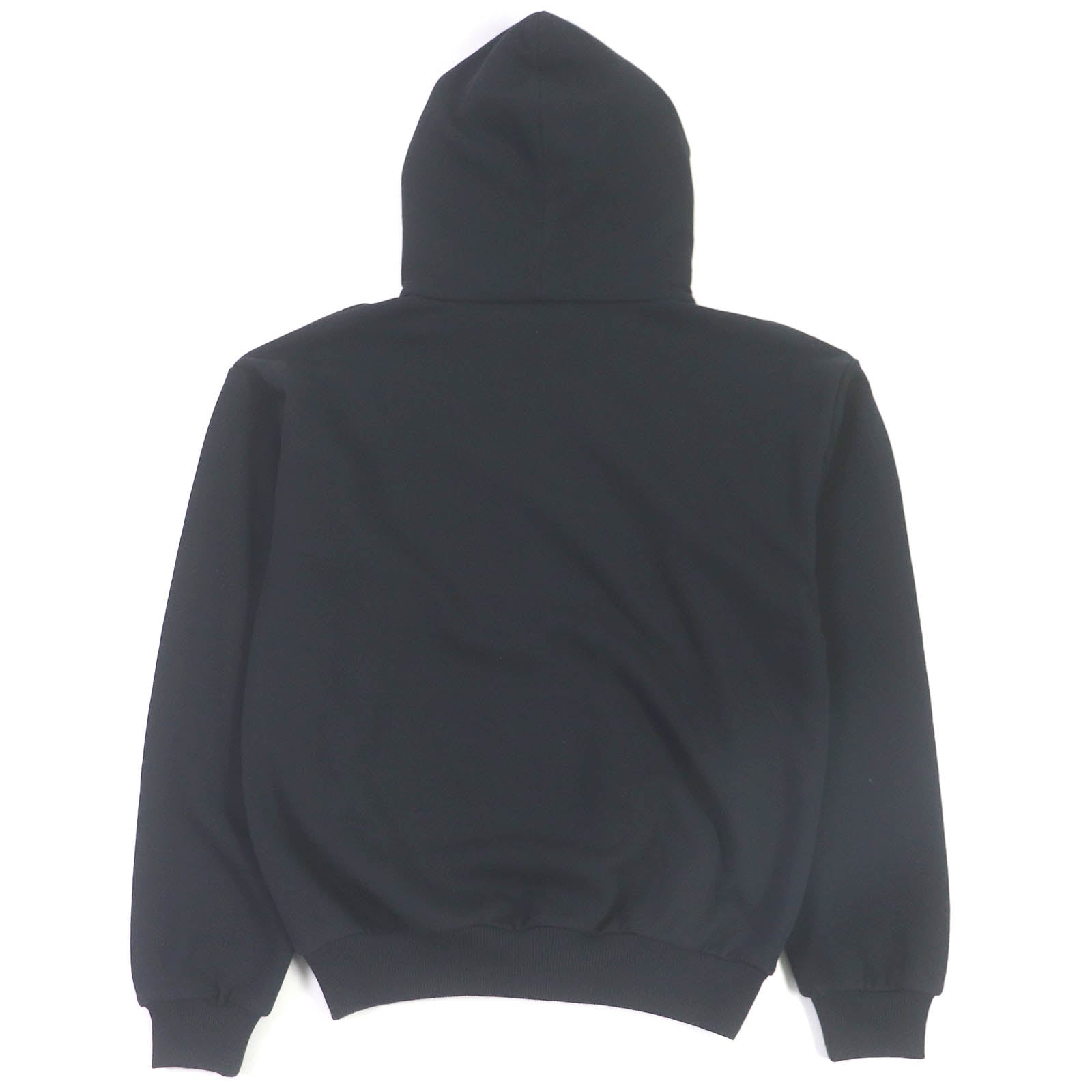 Celine Cotton Logo Drawcord Hoodie Black XS