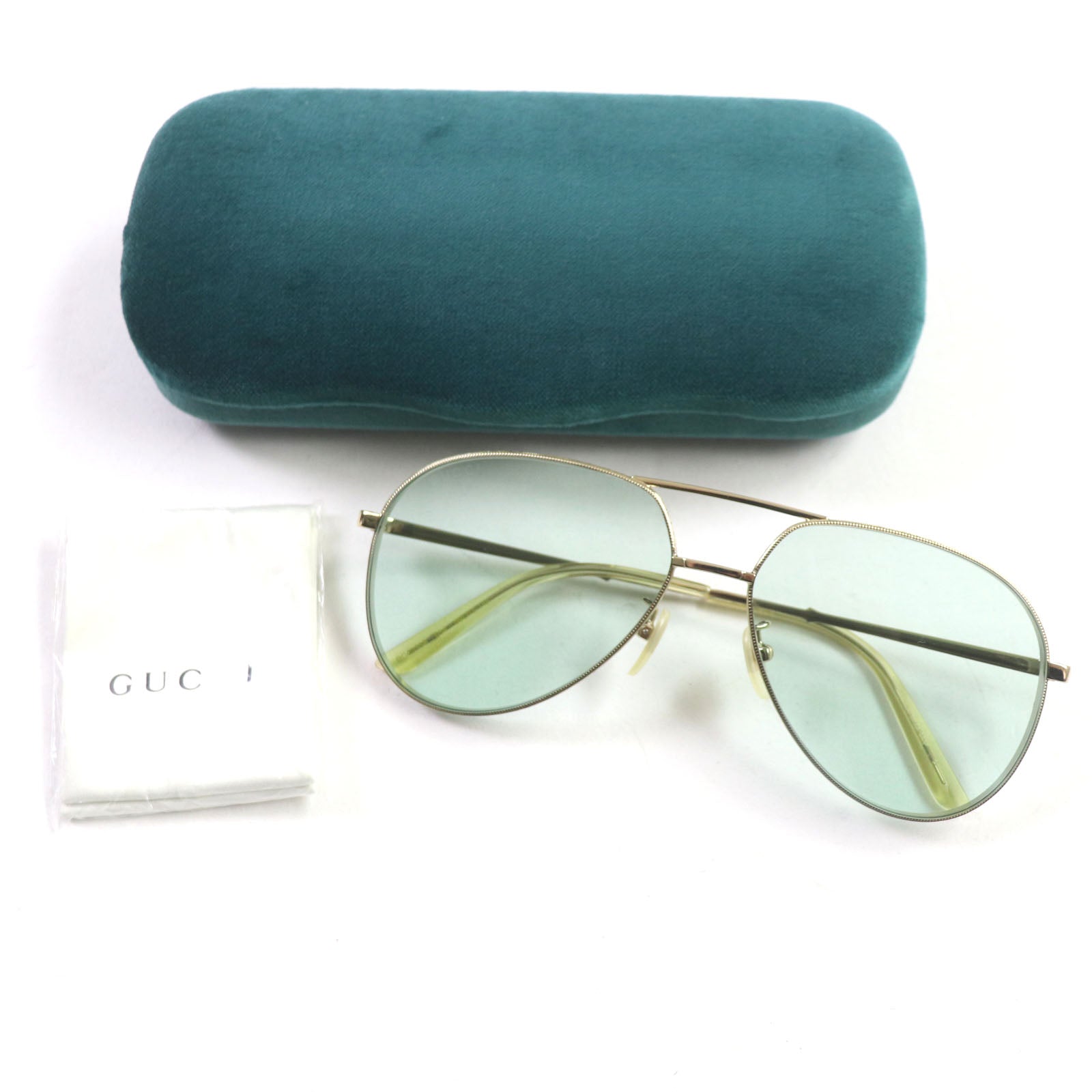 GUCCI GG0356S 004 Sunglasses Gold Clear Yellow