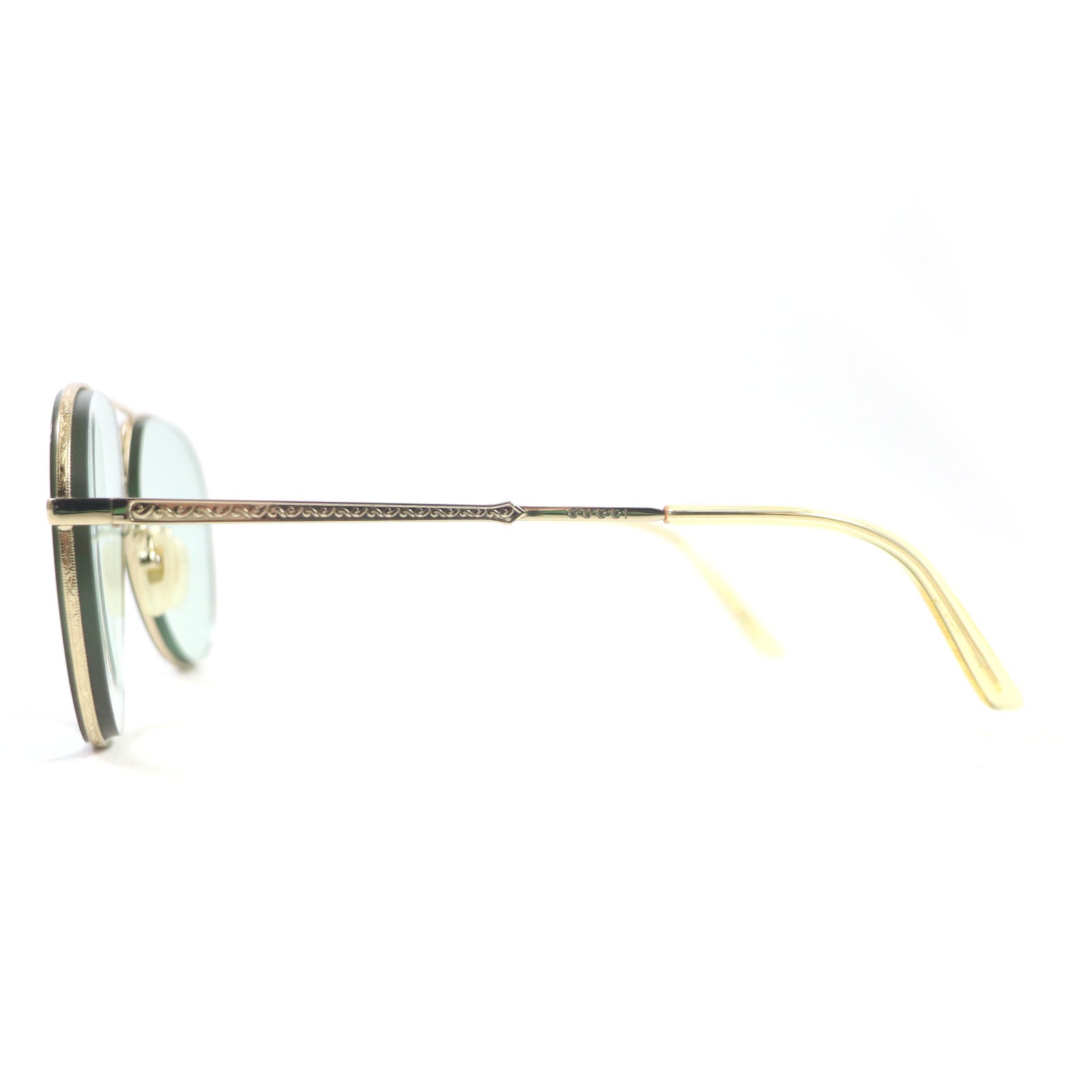 GUCCI GG0356S 004 Sunglasses Gold Clear Yellow