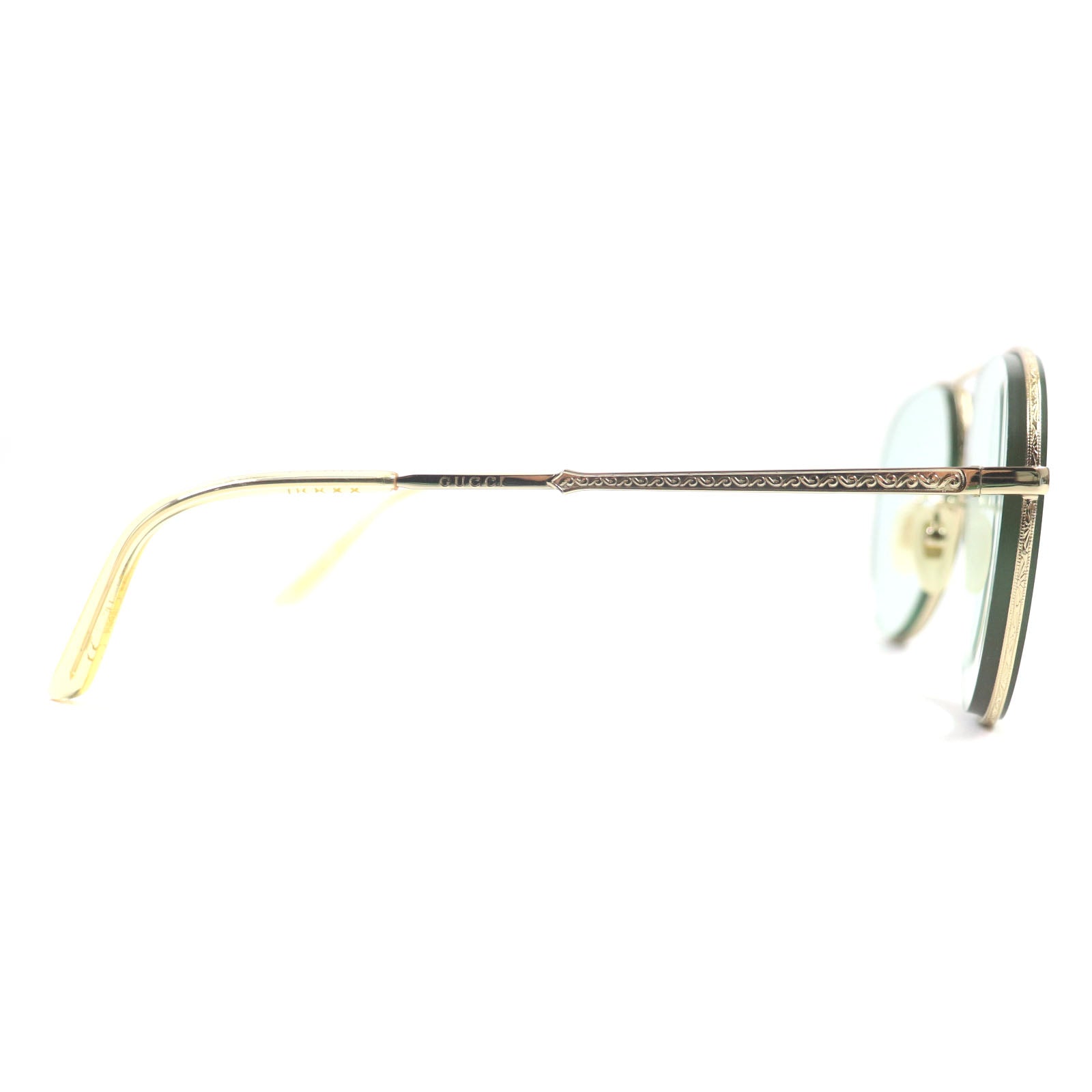 GUCCI GG0356S 004 Sunglasses Gold Clear Yellow