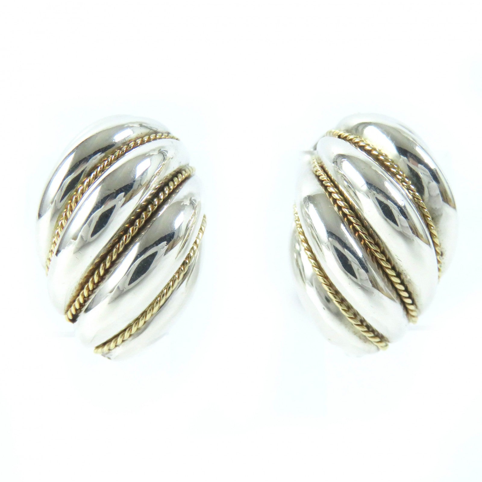 Tiffany & Co Twisted Rope Dome Shell Earring